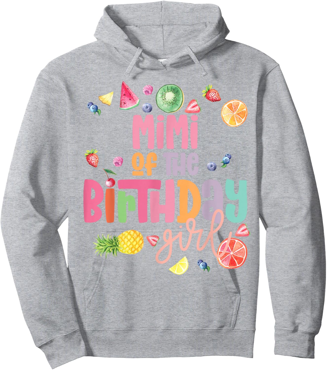Mimi Twotii Frutti 2-Year-Old Fruit Tropical Birthday Hoodie - Hoodie | Ash