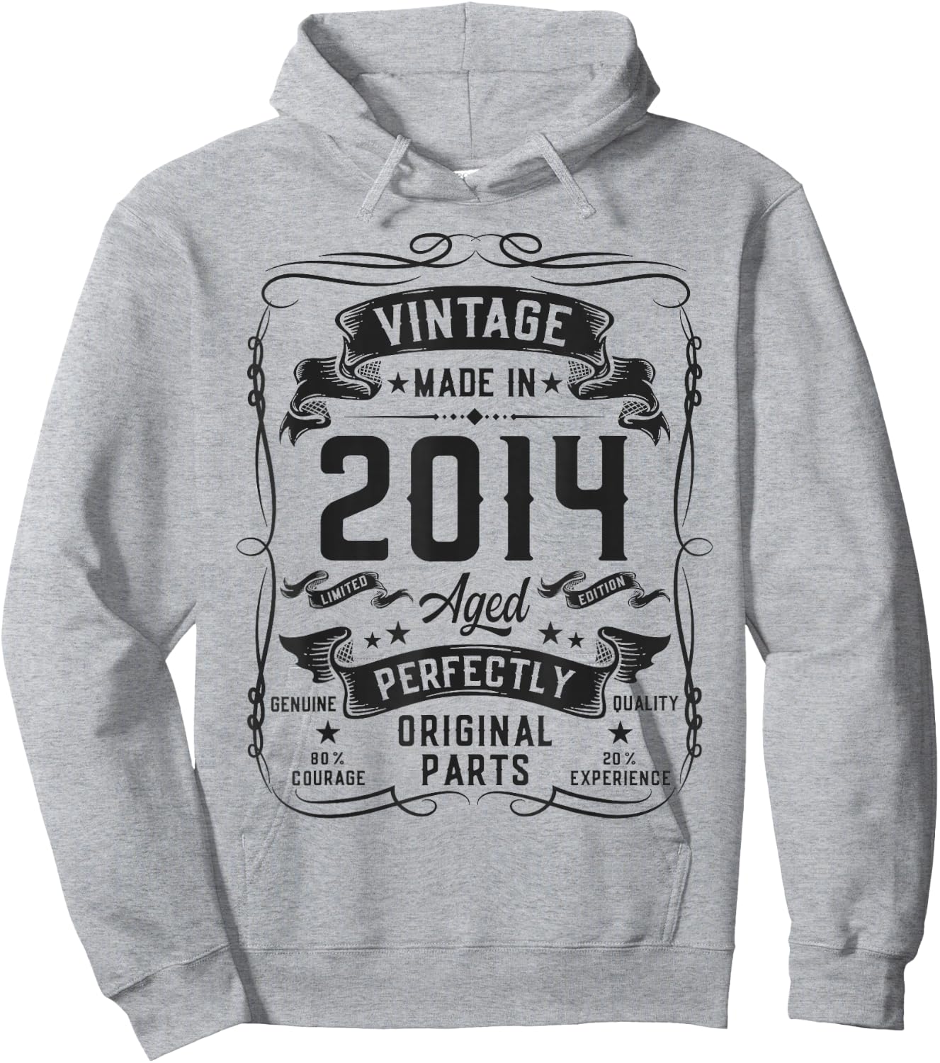 Vintage 2014 12yr 12th Birthday Gifts Boys Girls 12 Year Old Hoodie - Hoodie | Ash