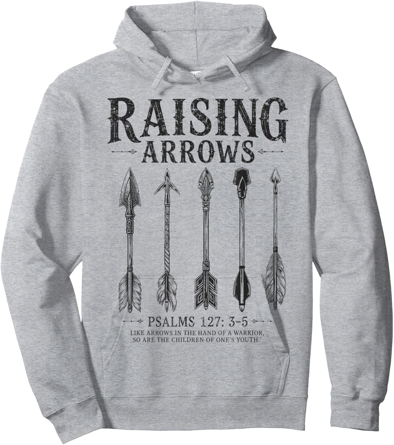 Dad Raising Arrows Fathers Day Christian Dad Husband Hoodie - Hoodie | Ash