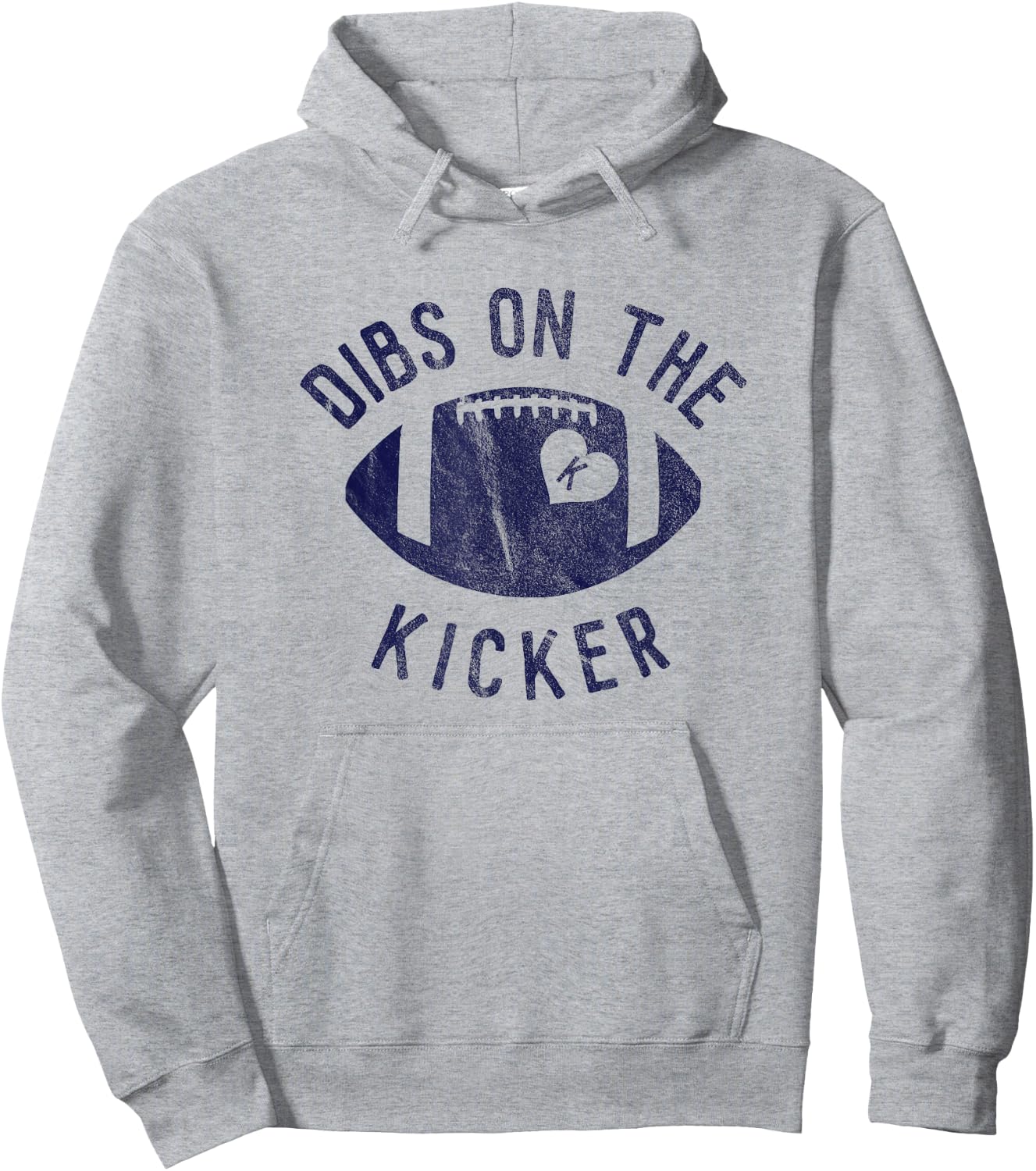 Dibs On The Kicker Funny Football Wife Girlfriend Love Hoodie - Hoodie | Ash