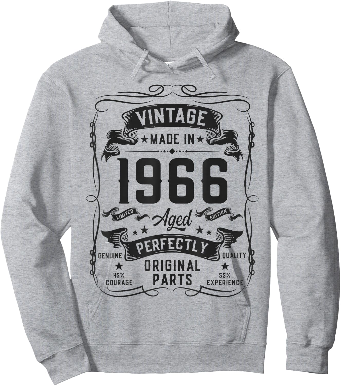 Vintage 1966 60yr 60th Birthday Gifts 60 Years Old Hoodie - Hoodie | Ash