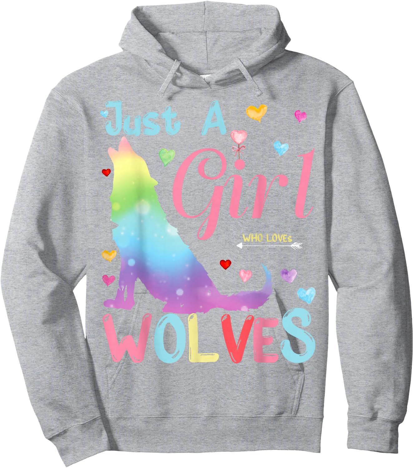 Wolves Cute Wolf Toddler Girls Howling Kids Wolf Costume Hoodie - Hoodie | Ash