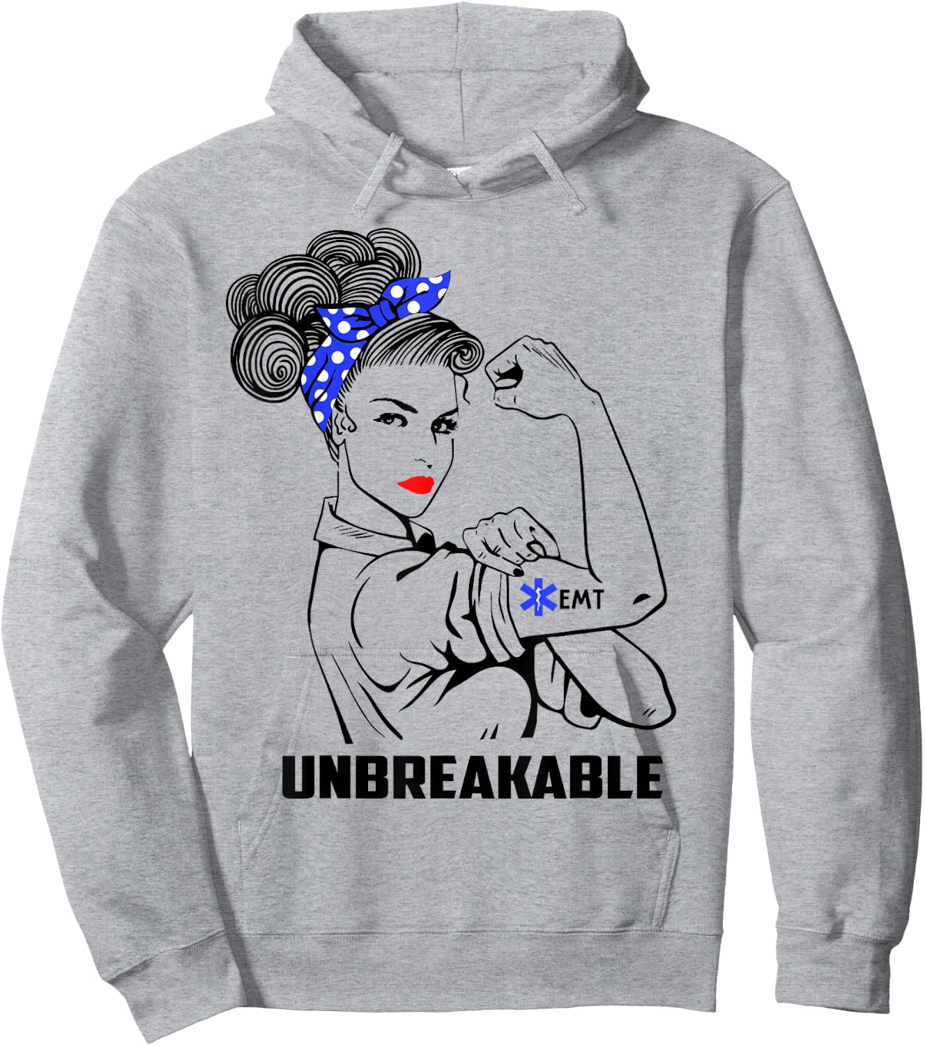 EMT Unbreakable Emergency Medical Technician EMT Gift Hoodie - Hoodie | Ash
