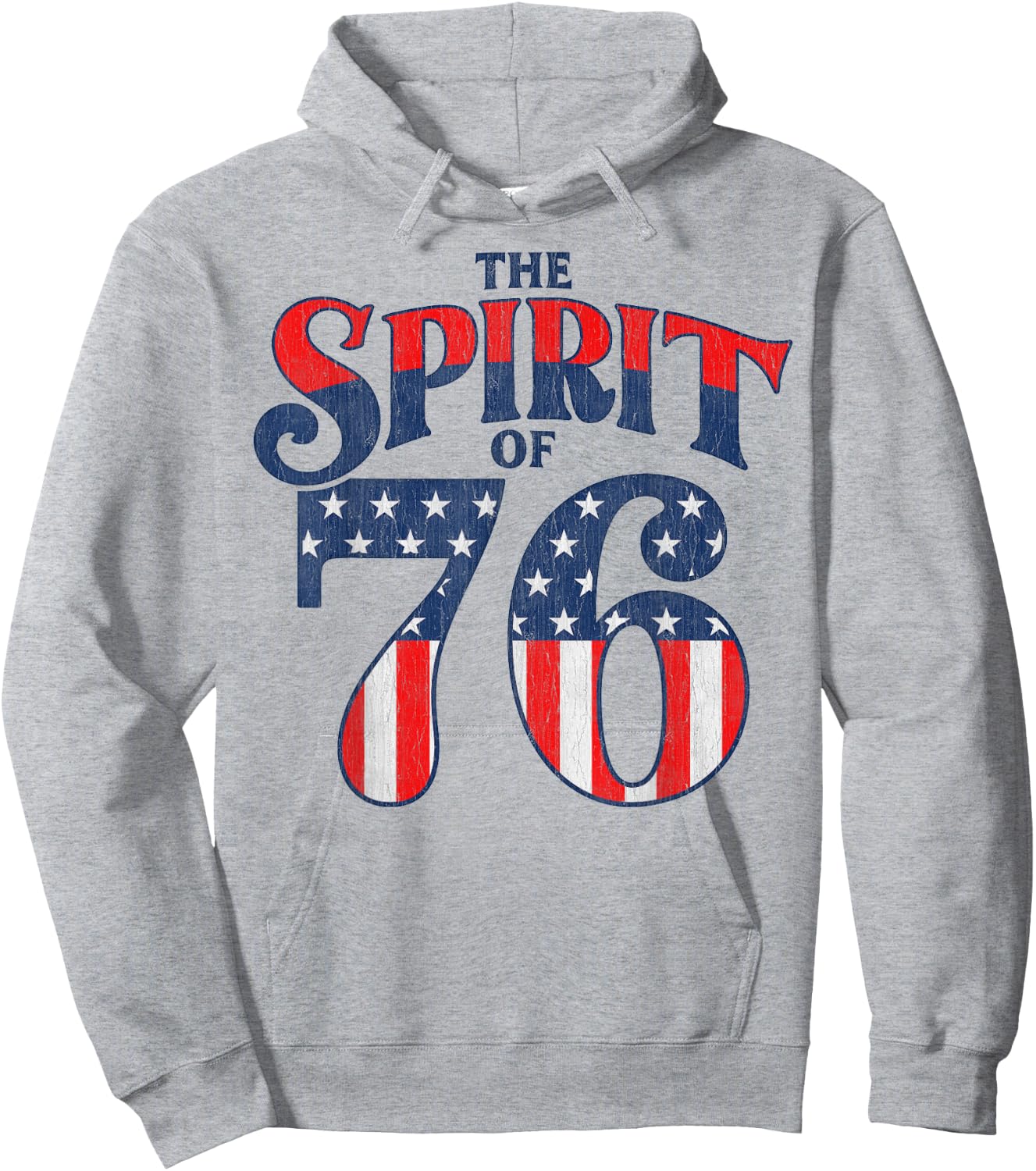 The Spirit 76 Vintage Retro 4th of July Independence Day Hoodie - Hoodie | Ash