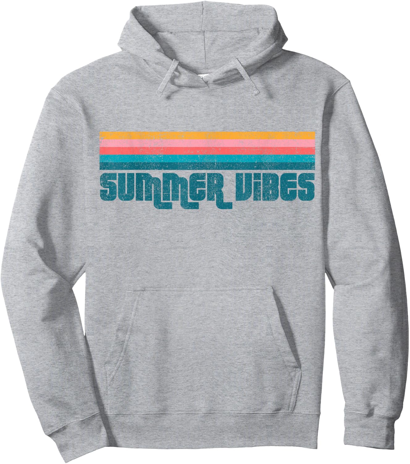 Retro Summer Vibes Beach Vacation Vintage Cute Women's Gift Hoodie - Hoodie | Ash