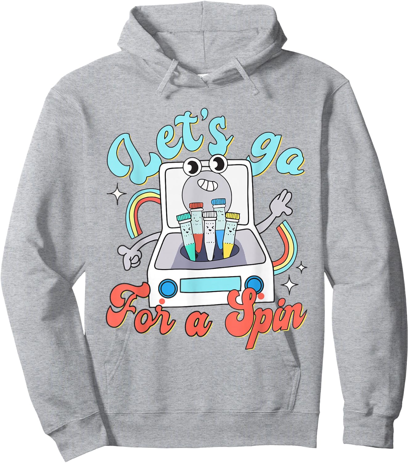 Retro Lab Scientist Centrifuge Acrylic MLS Medical Lab Week Hoodie - Hoodie | Ash