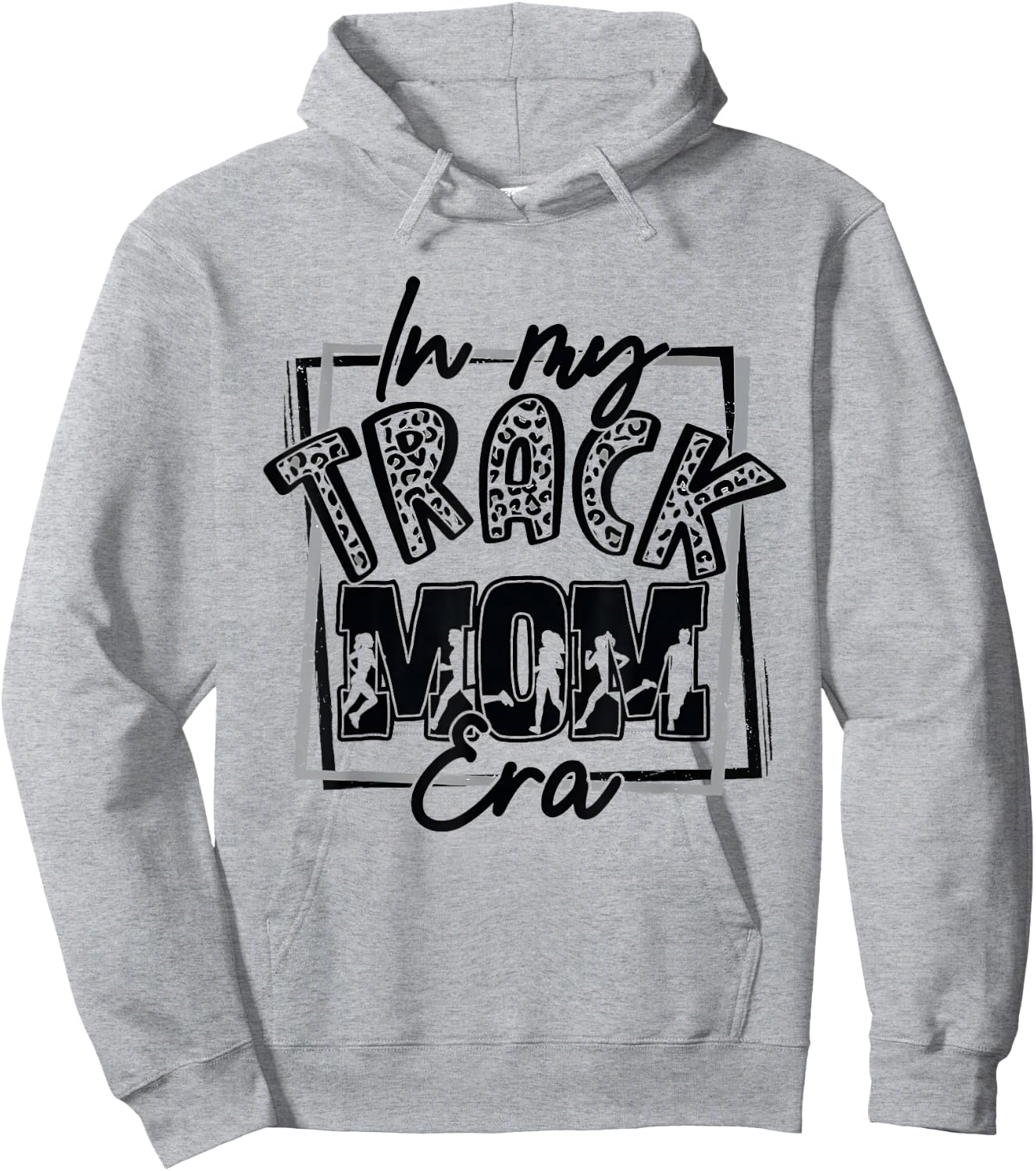 In My Track Mom Era Groovy Retro Track Mom Mother's Day Hoodie - Hoodie | Ash