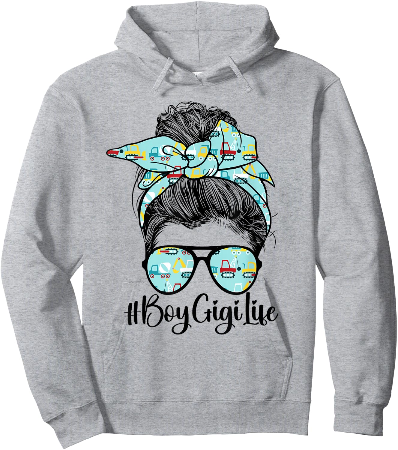 Boy Gigi Life Grandma Gigi Of Boys Gigi Hoodie - Hoodie | Ash
