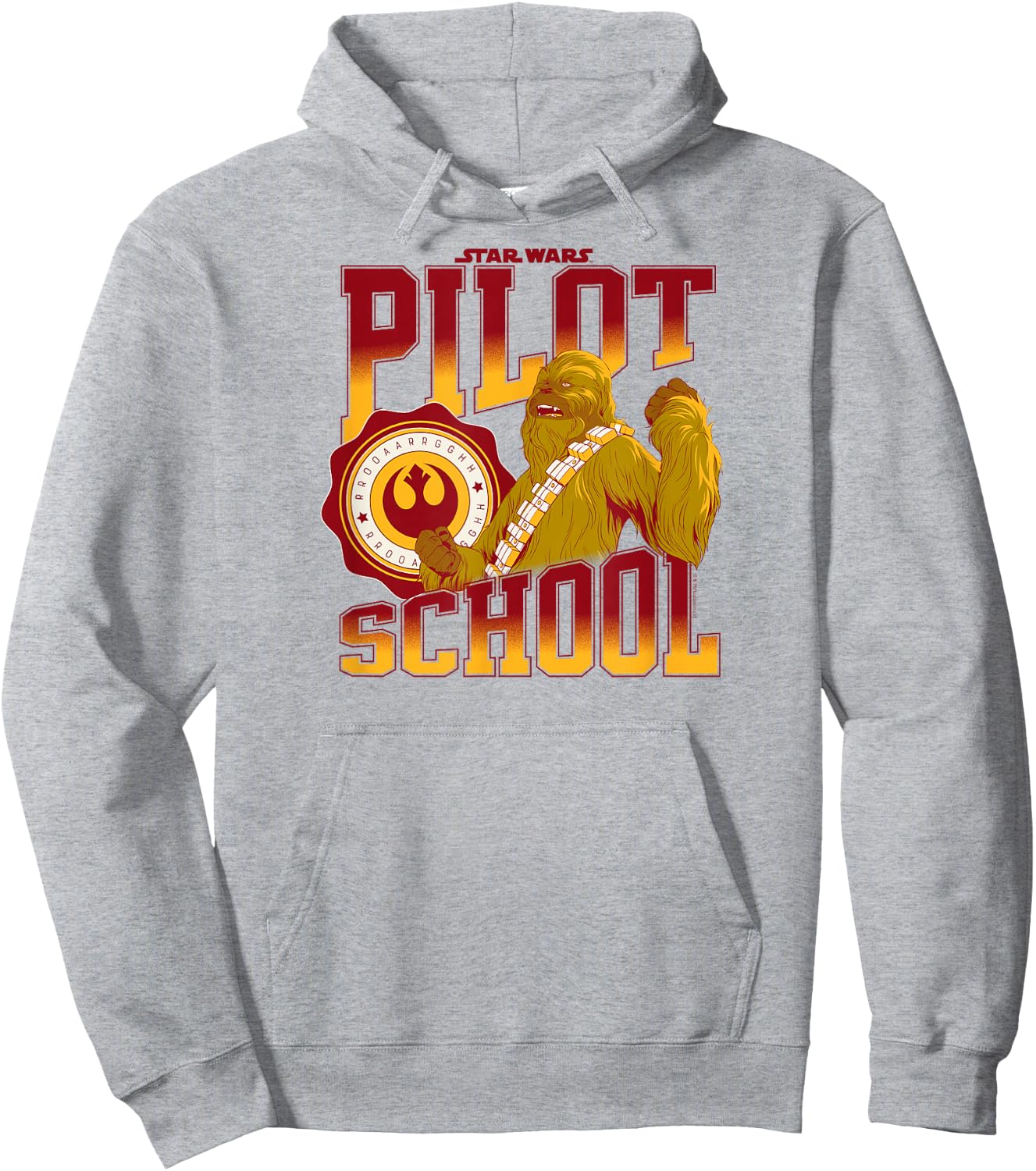 Star Wars - Chewbacca Wookie Pilot School Hoodie - Hoodie | Ash