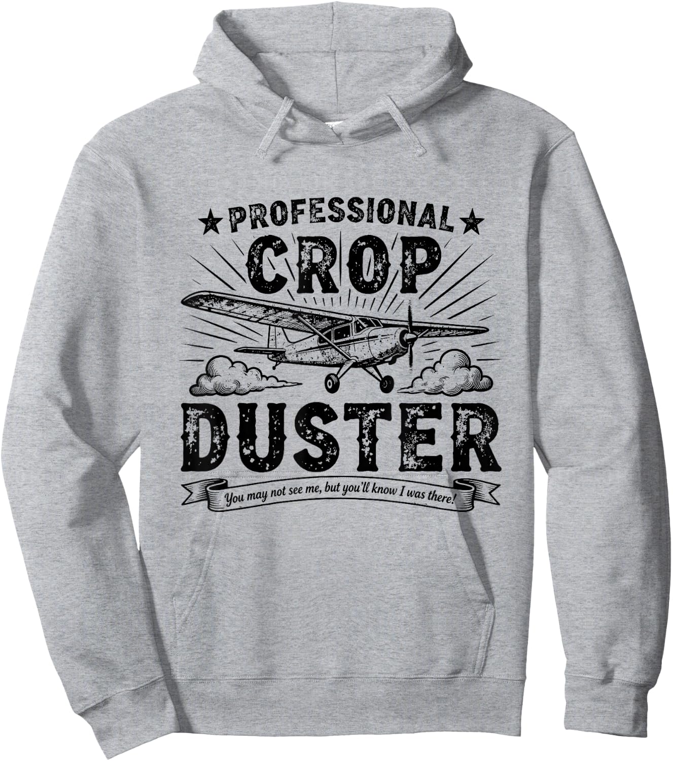 Professional Crop Duster Funny Fart Dad Husband Papa Hoodie - Hoodie | Ash