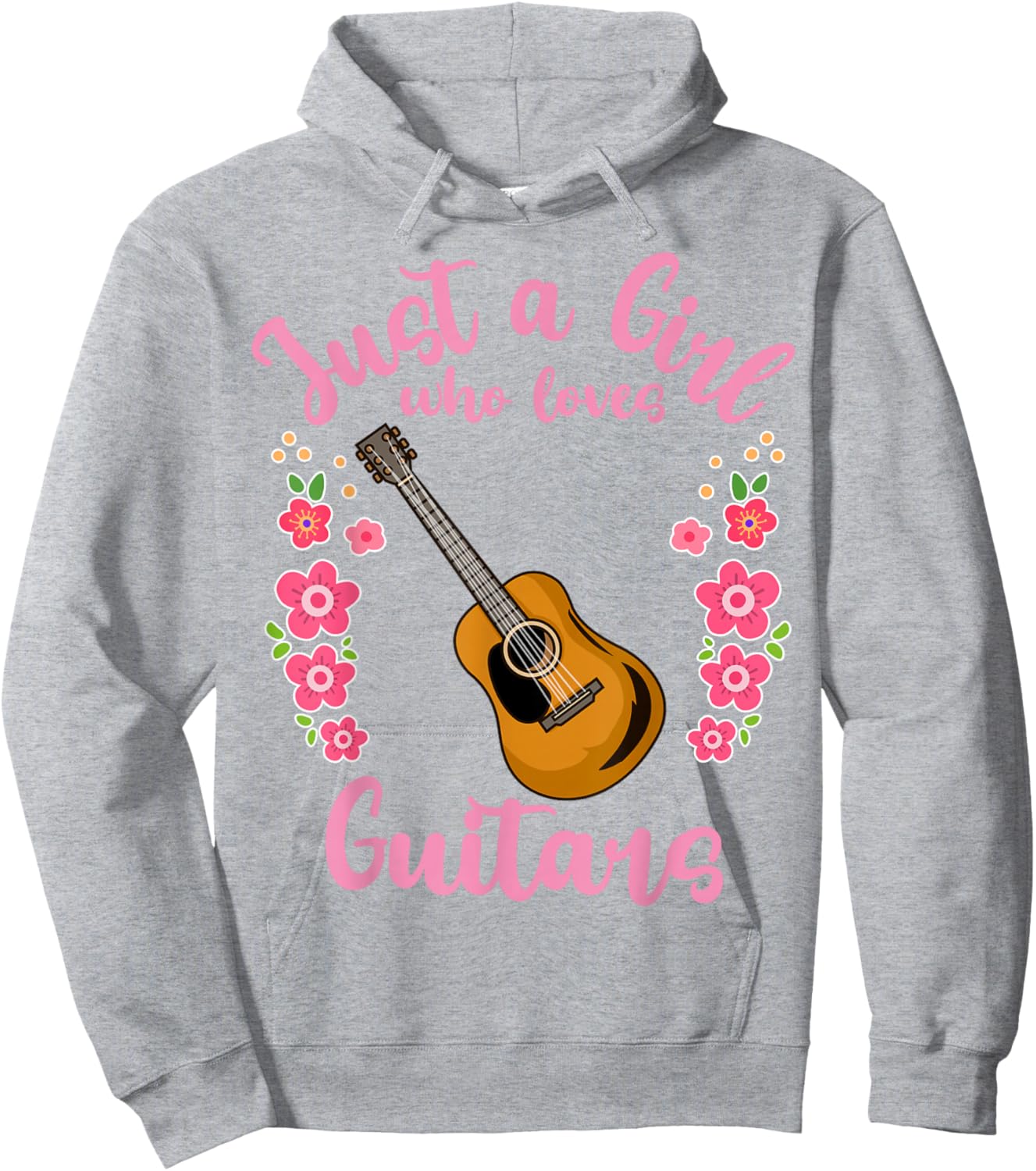 Guitar Guitarist Just a Girl Who Loves Guitars Gift Hoodie - Hoodie | Ash