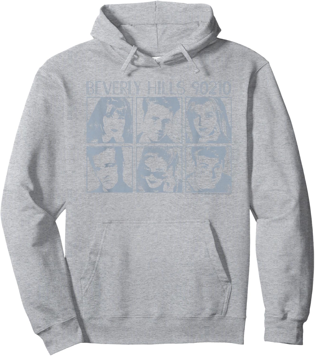 Beverly Hills 90210 Group Shot Sketch Portraits Hoodie - Hoodie | Ash