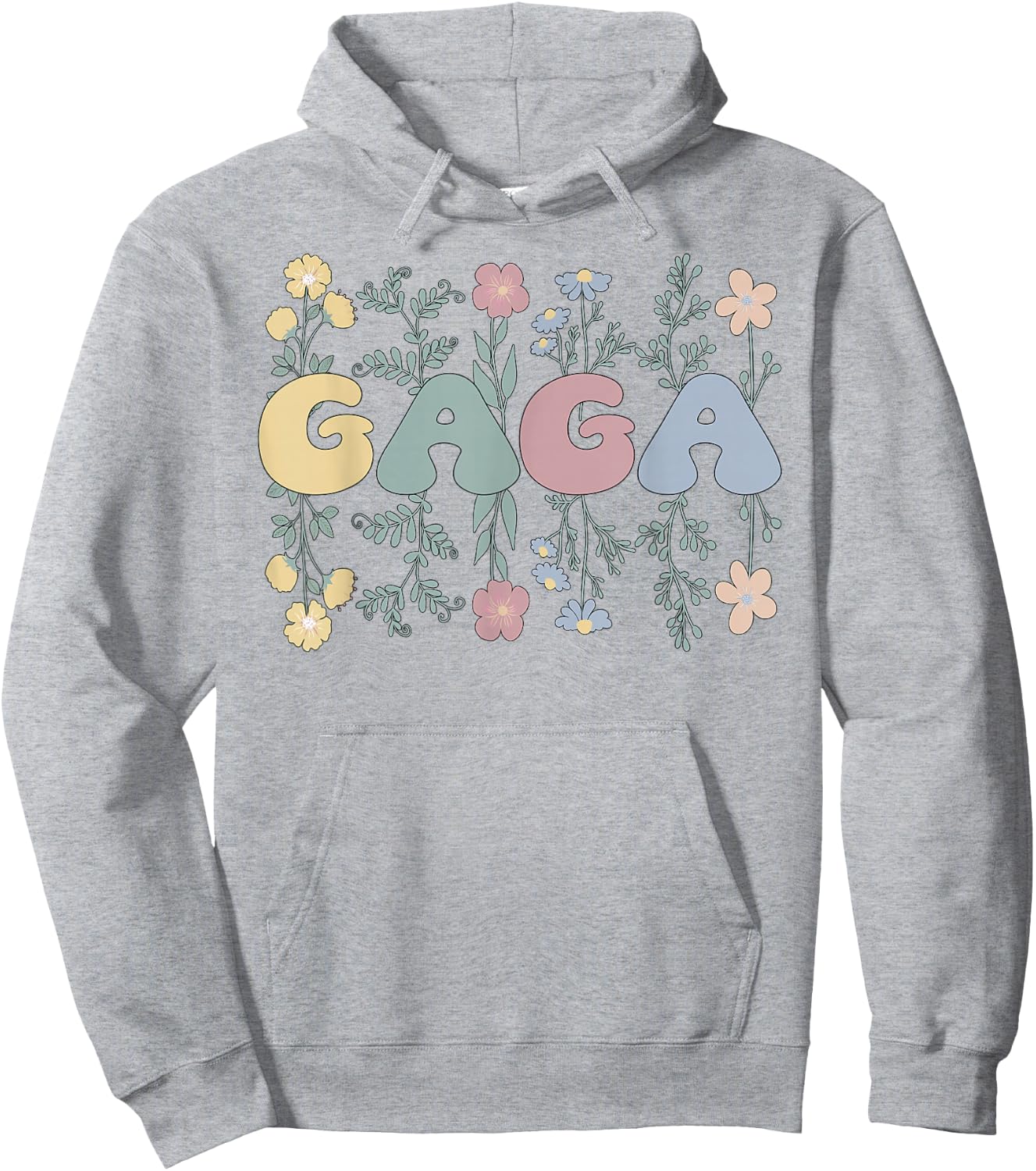 Groovy Gaga Grandmother Flowers Gaga Grandma Hoodie - Hoodie | Ash