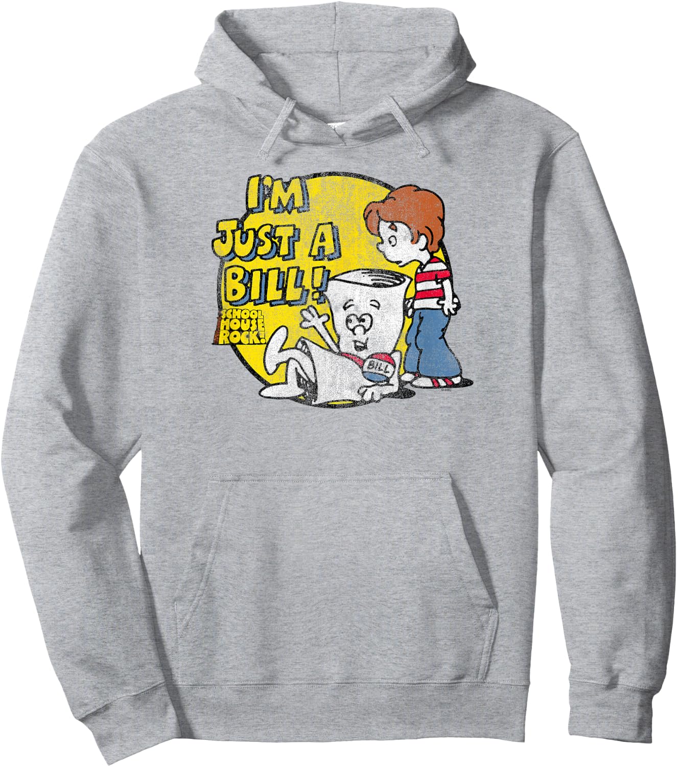 Schoolhouse Rock I’m Just a Bill Round Logo Retro TV Show Hoodie - Hoodie | Ash