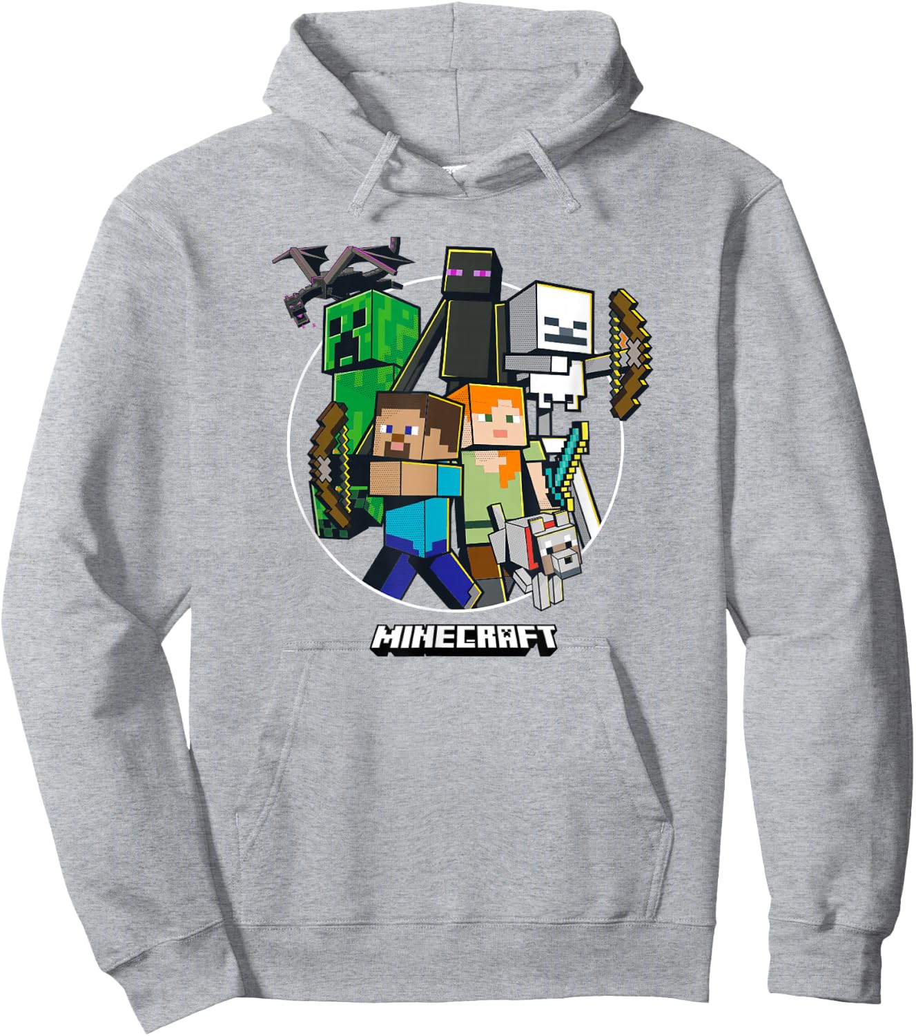 Minecraft Character Group Circle Logo Hoodie - Hoodie | Ash