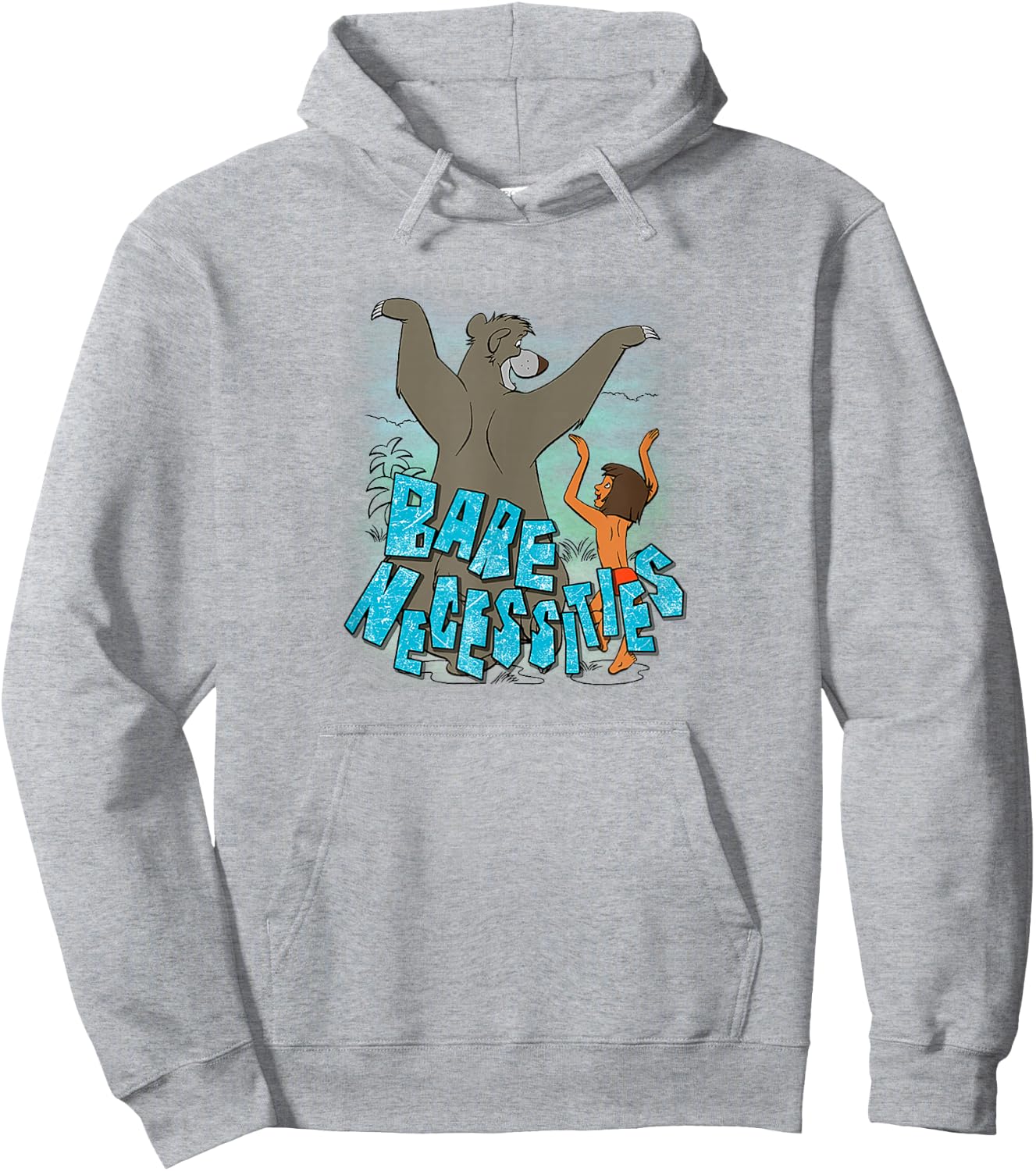 Disney The Jungle Book Mowgli & Baloo Bare Necessities Hoodie - Hoodie | Ash