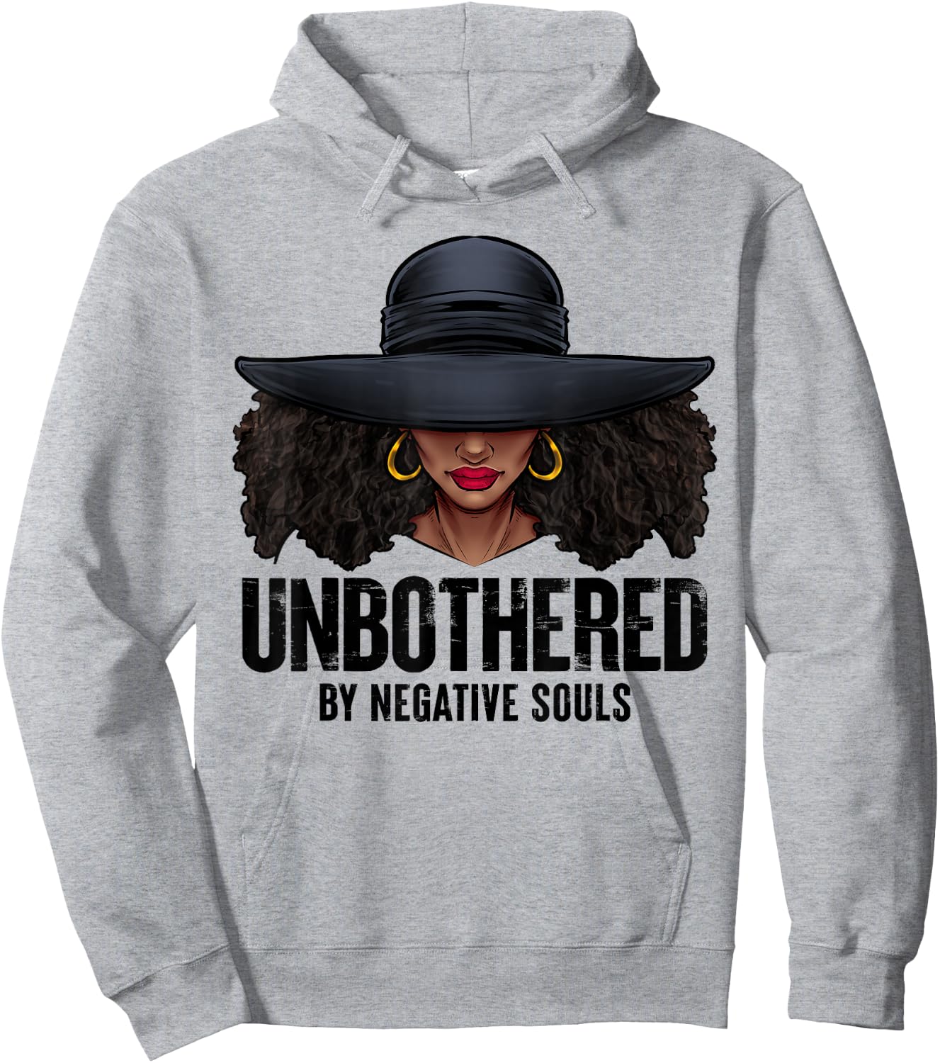 Unbothered Sassy Black Queen African American Ladies Gifts Hoodie - Hoodie | Ash