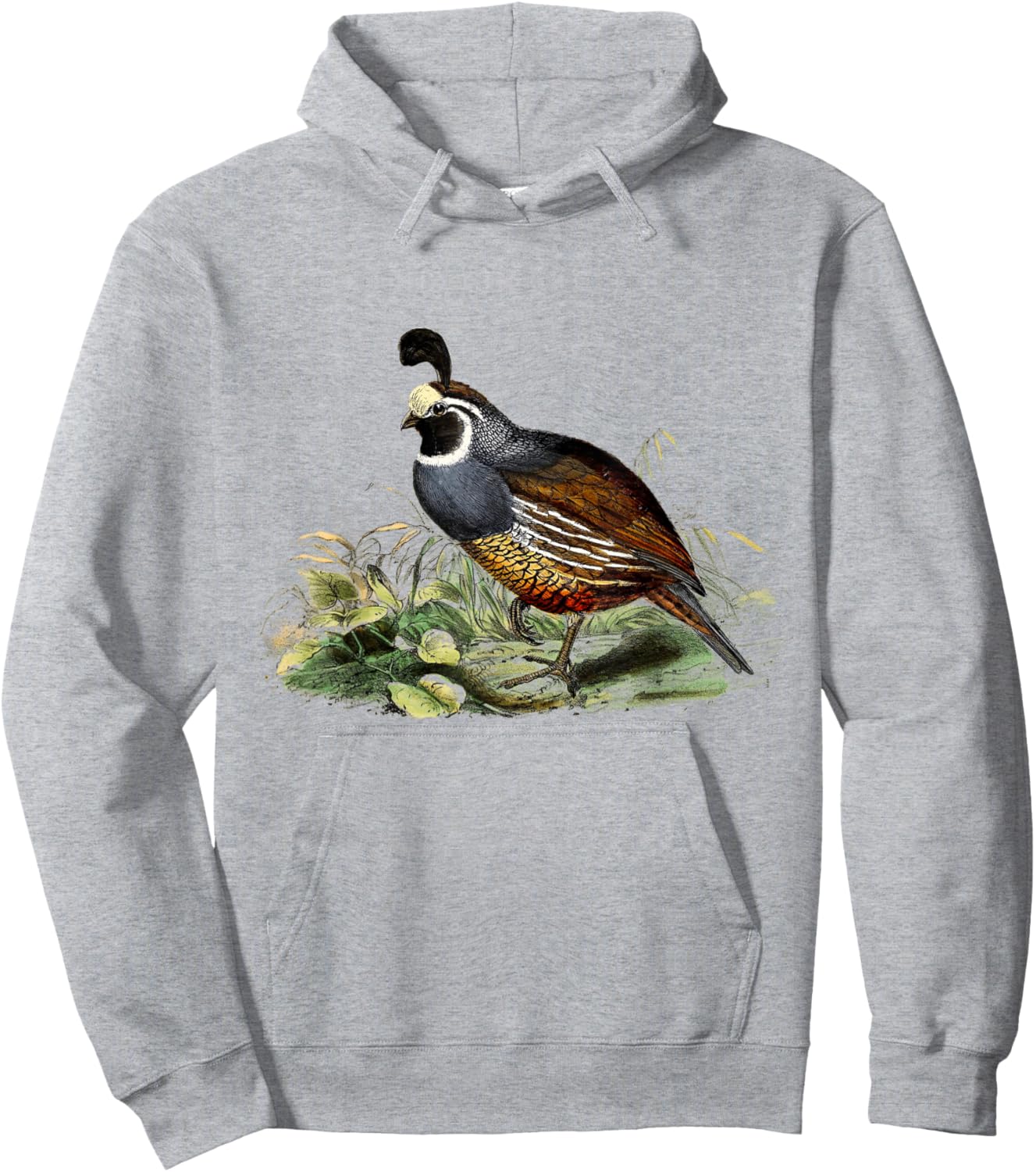 California Quail CA Quail Birder California Quail Hoodie - Hoodie | Ash