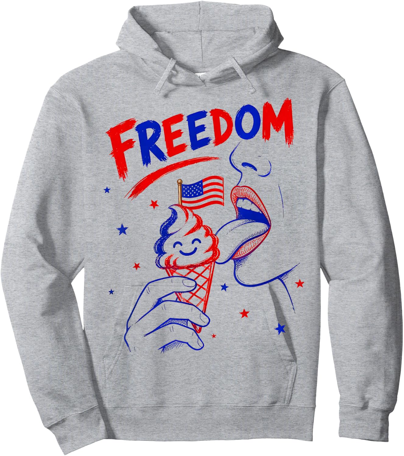 I Love The Taste of Freedom 4th July Patriotic Cream Couple Hoodie - Hoodie | Ash