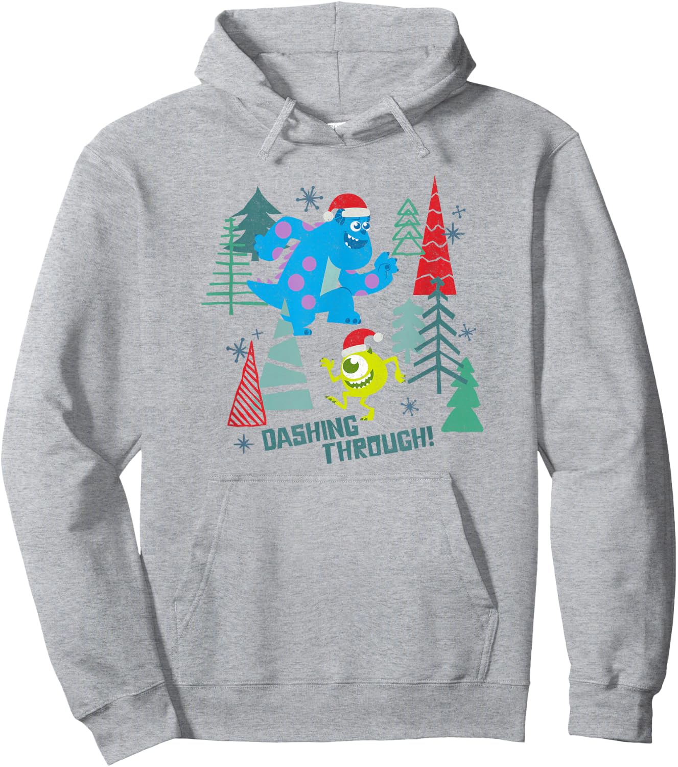 Disney Pixar Monsters Inc. Christmas Dashing Through! Hoodie - Hoodie | Ash