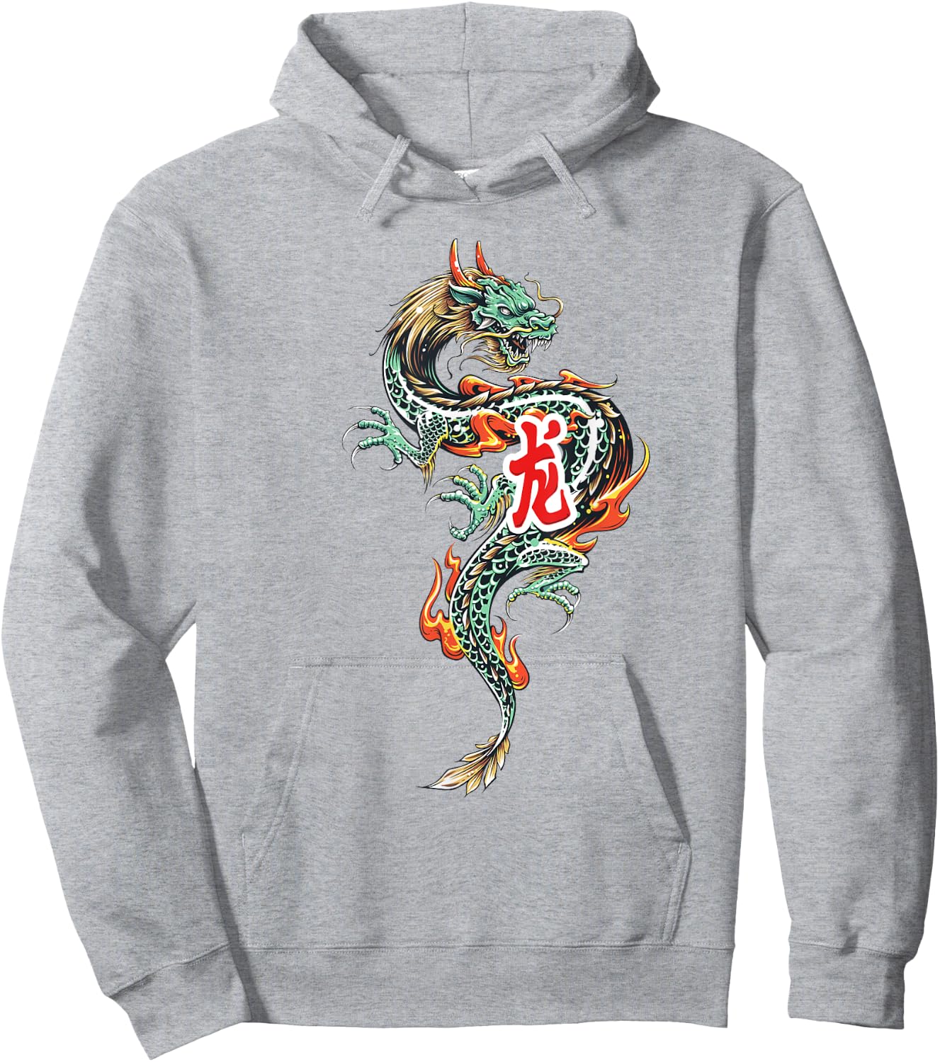 Tokyo Dragon Asian Neon retro 80’s Japanese Dragon Hawaiian Hoodie - Hoodie | Ash