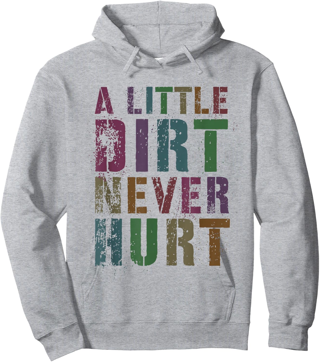 Funny A LITTLE DIRT NEVER HURT Girl Bike Mud Run SxS 4x4 Mom Hoodie - Hoodie | Ash