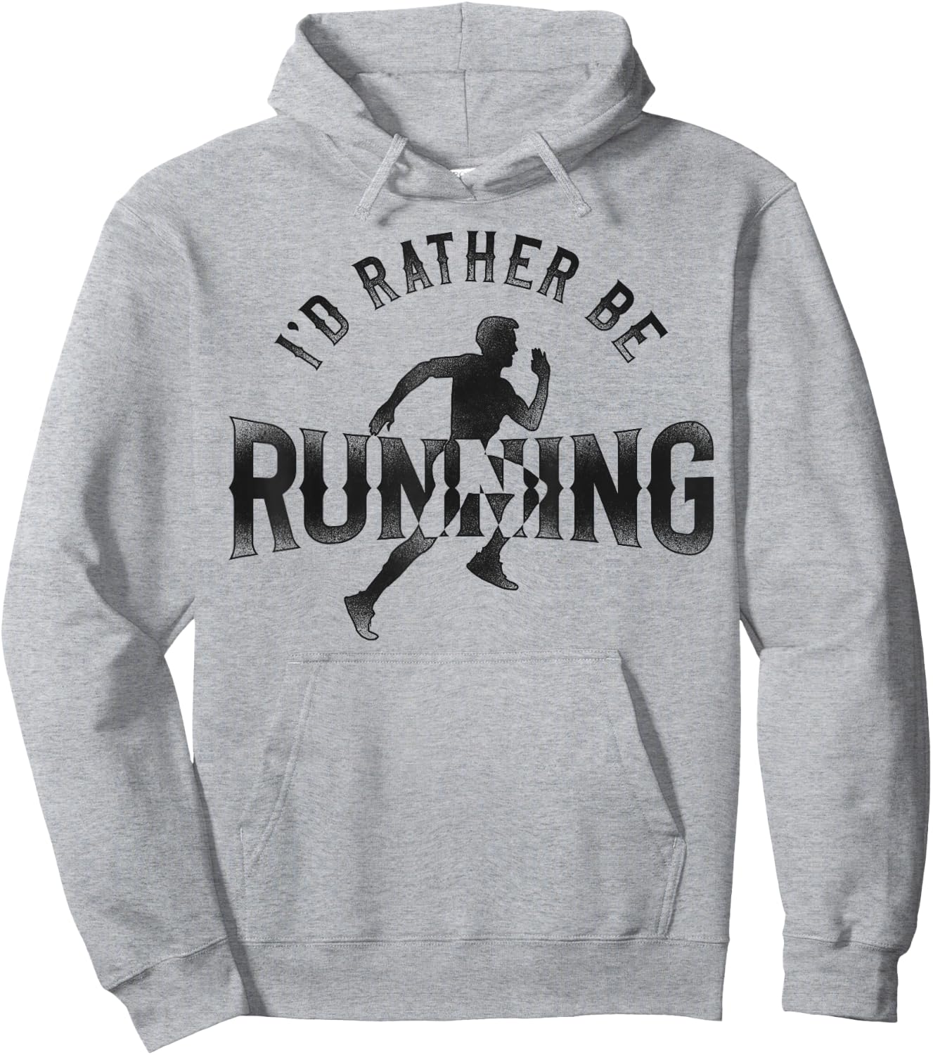 Running Runner Half Marathon Vintage I'd Rather Be Running Hoodie - Hoodie | Ash