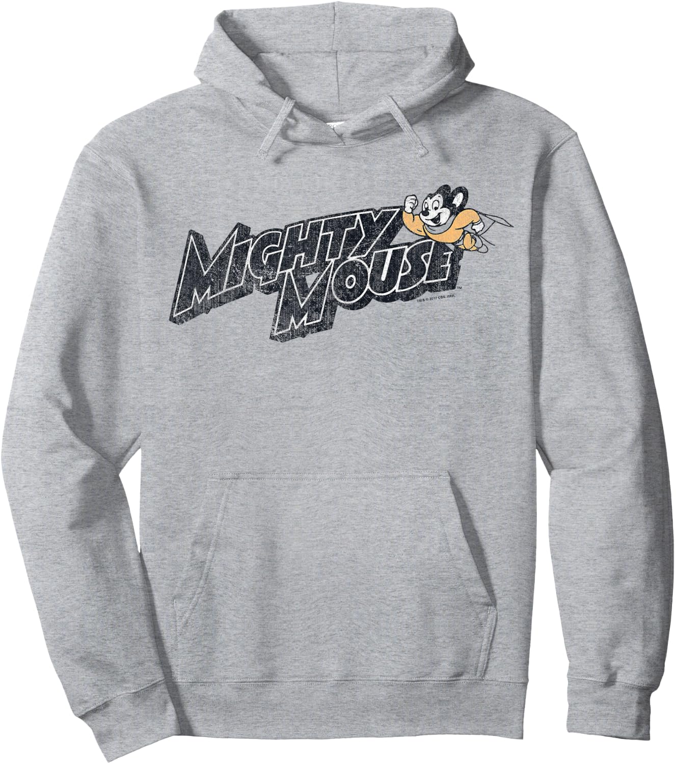 Mighty Mouse Might Logo Hoodie - Hoodie | Ash