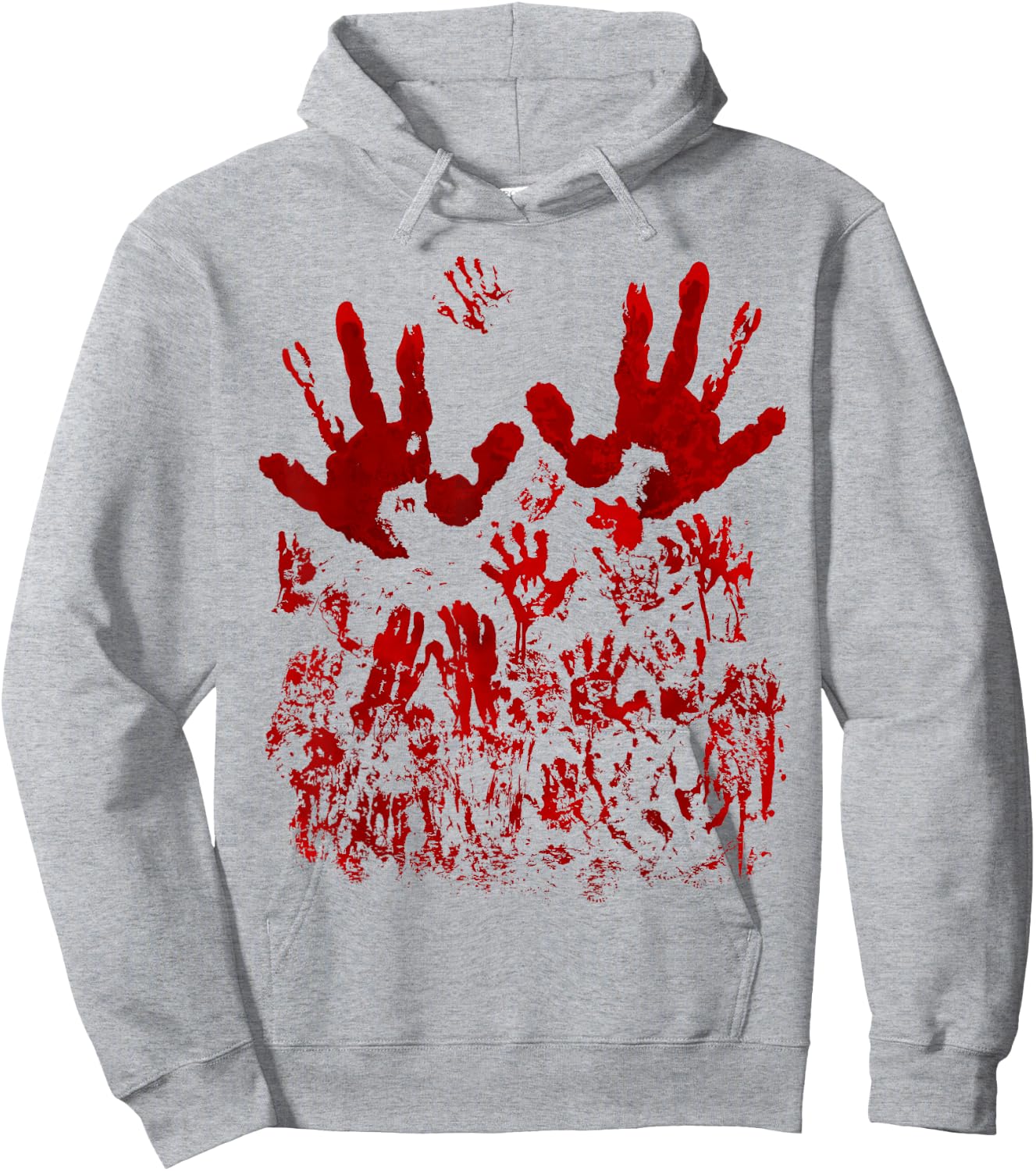 Blood Splatter Shirt Bloody Shirt Handprint Horror Zombie Hoodie - Hoodie | Ash