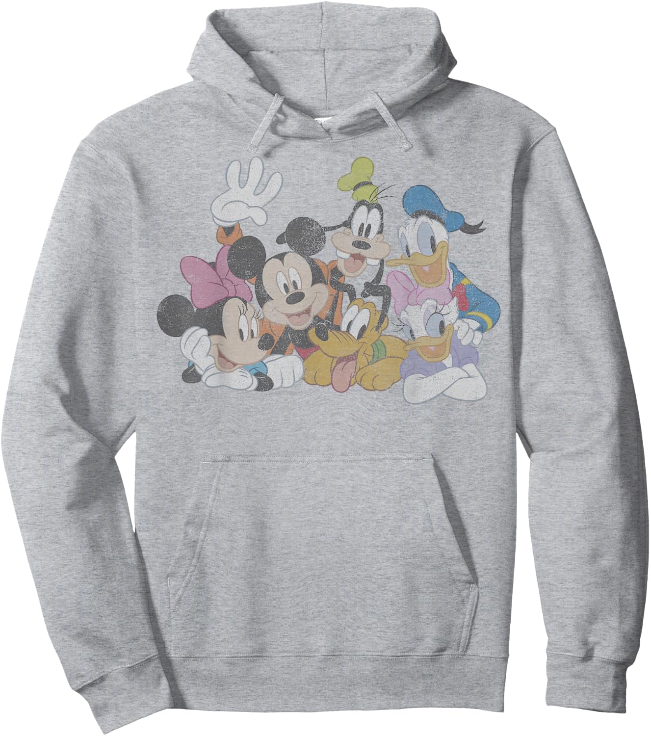 Disney Mickey and Friends Group Shot Portrait Hoodie - Hoodie | Ash