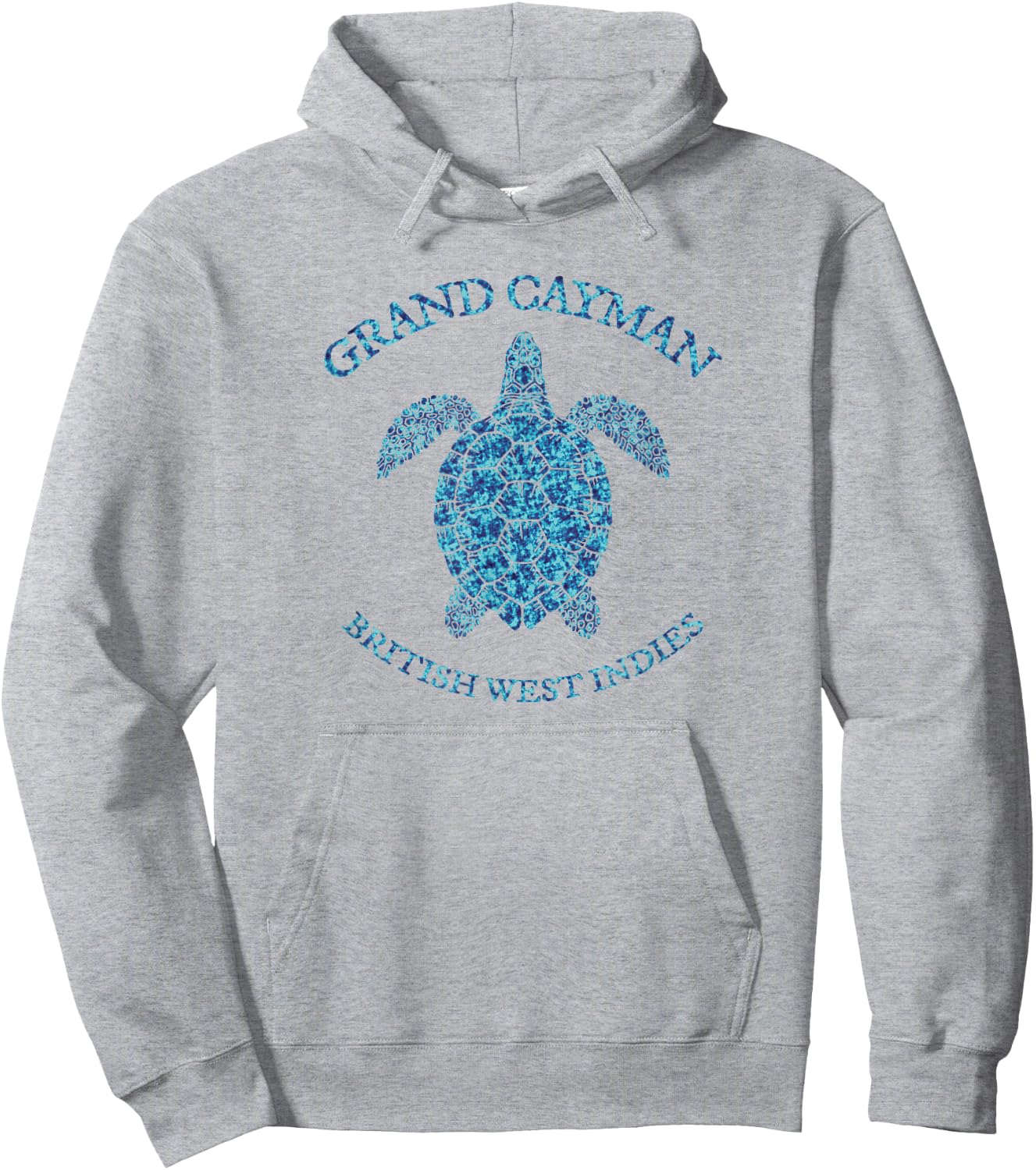 Retro Grand Cayman Islands Sea Turtle graphic vintage Hoodie - Hoodie | Ash