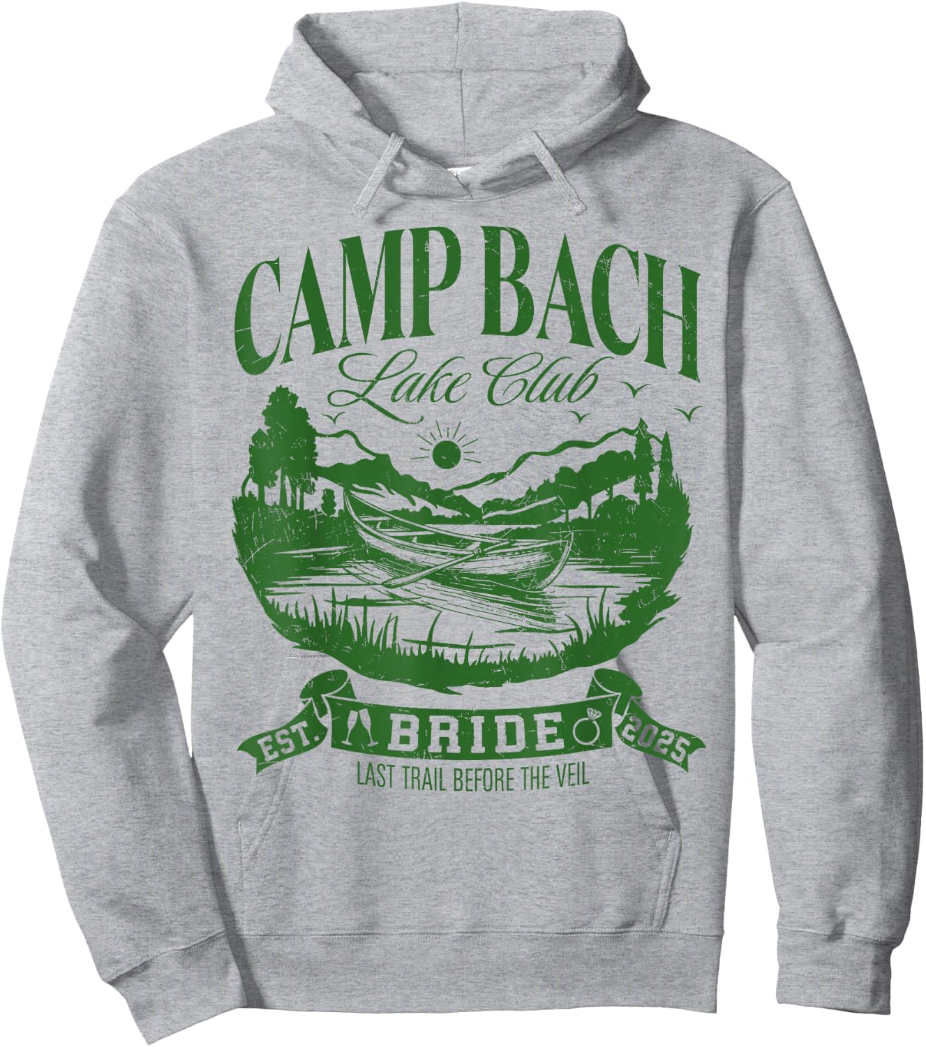 Bride Bridesmaid Camp Bach Lake Club Bachelorette Party 2025 Hoodie - Hoodie | Ash