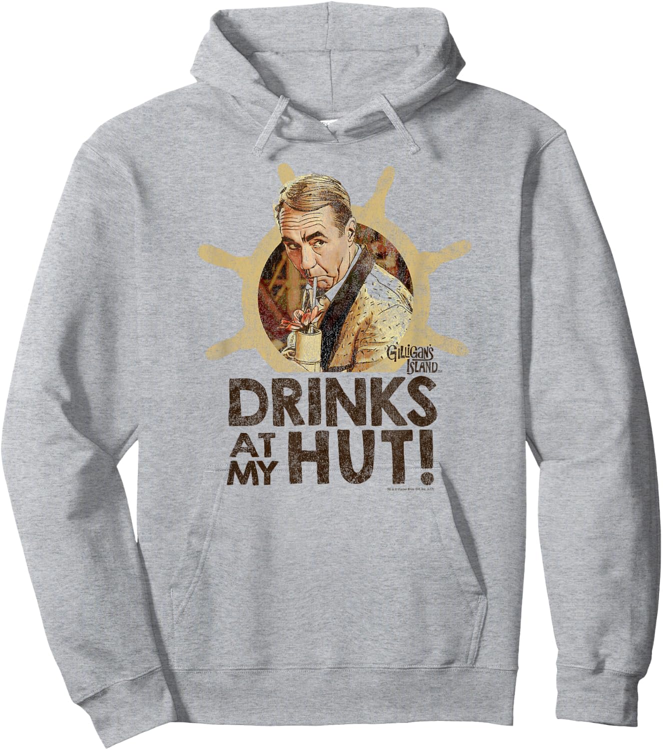Gilligan's Island Mr. Howell Drinks Hoodie - Hoodie | Ash