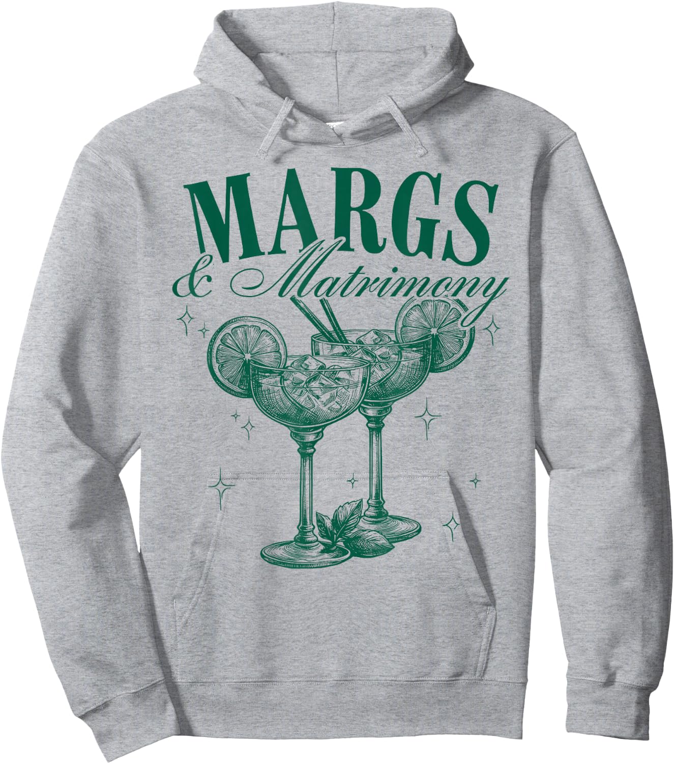 Margs and Matrimony Bachelorette Party Margarita Drink Team Hoodie - Hoodie | Ash