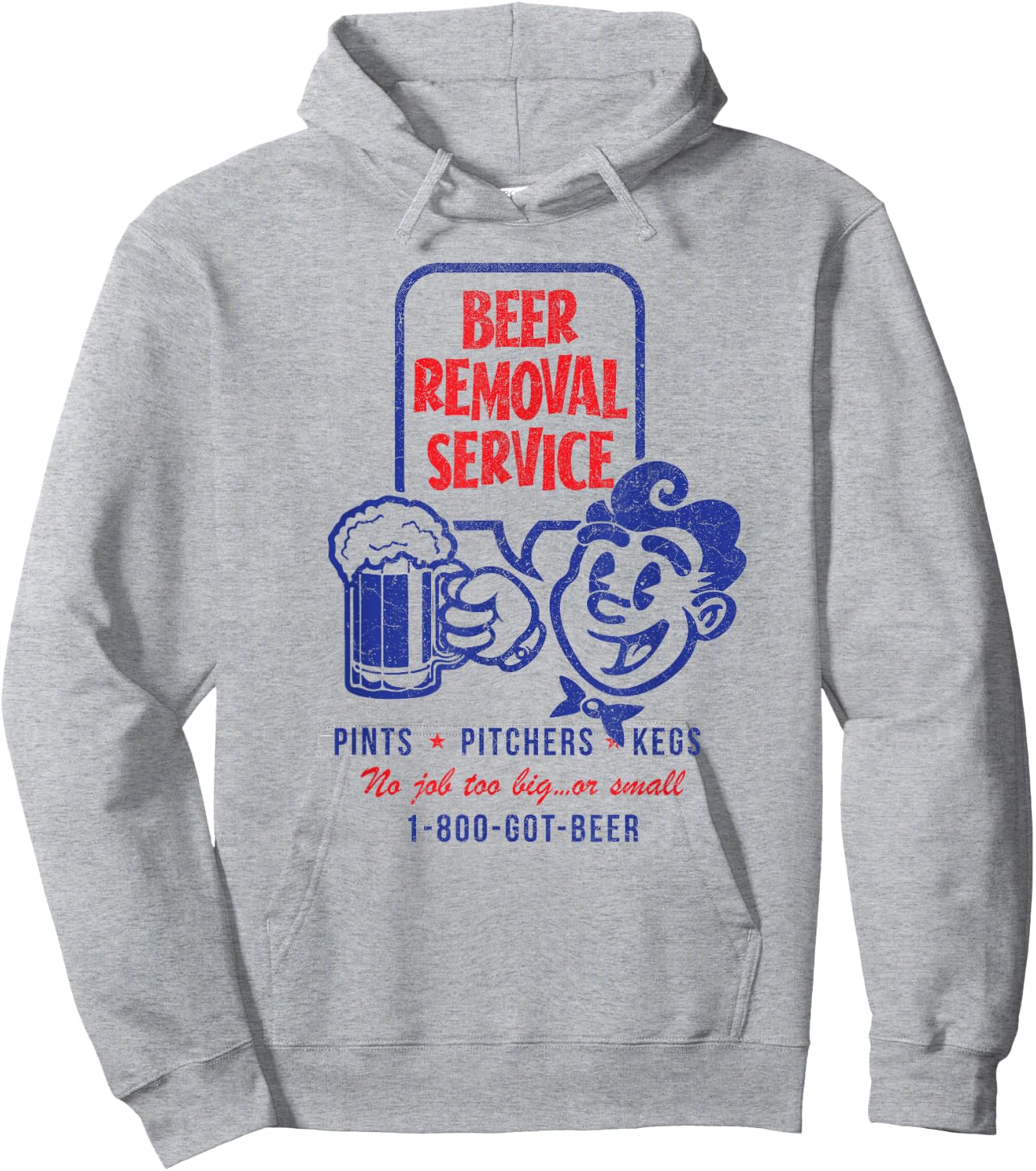 Beer Removal Service - Retro Vintage Funny Beer Drinker Hoodie - Hoodie | Ash
