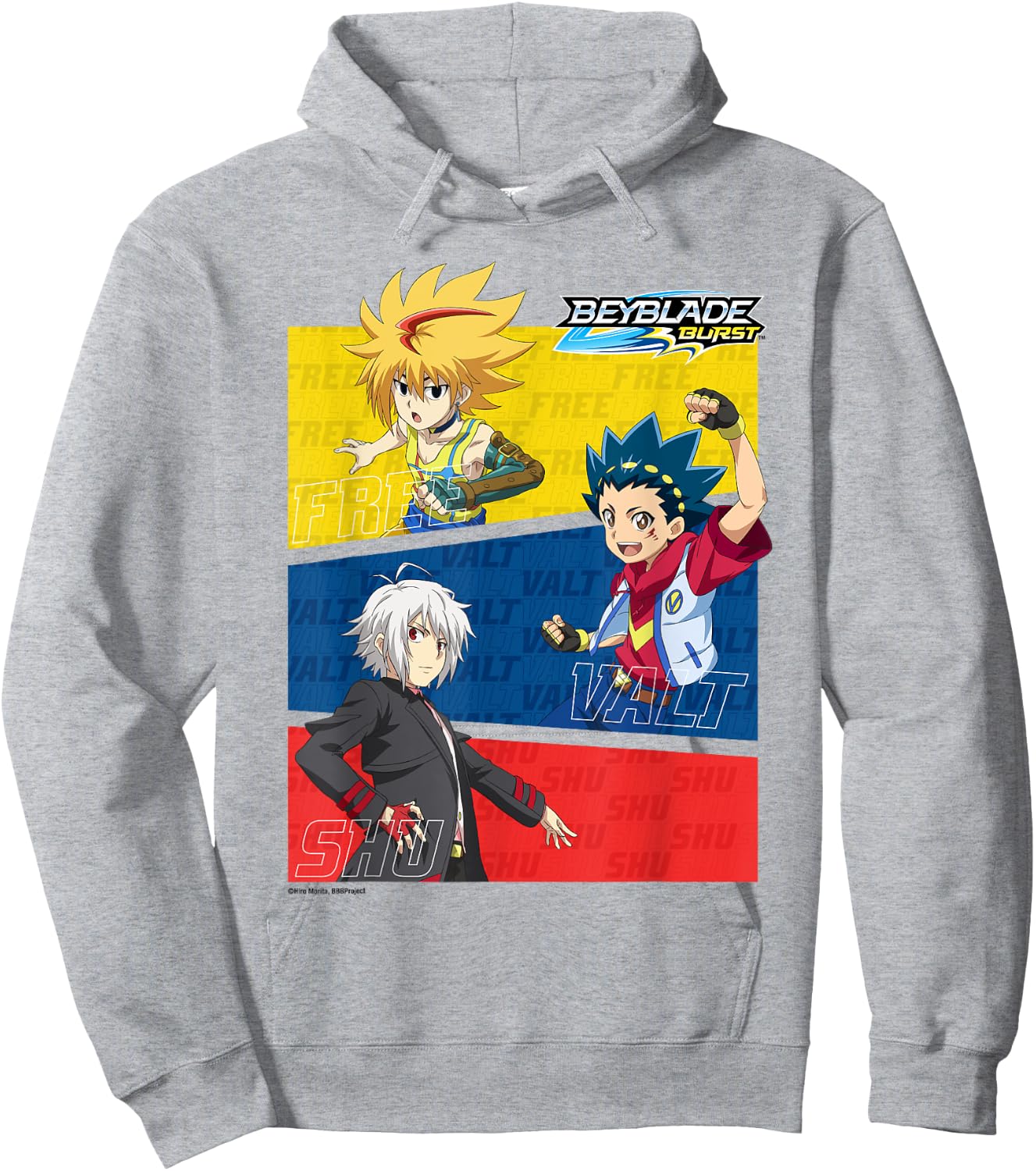 Beyblade Burst Quaddrive Valt Shu Free Hoodie - Hoodie | Ash