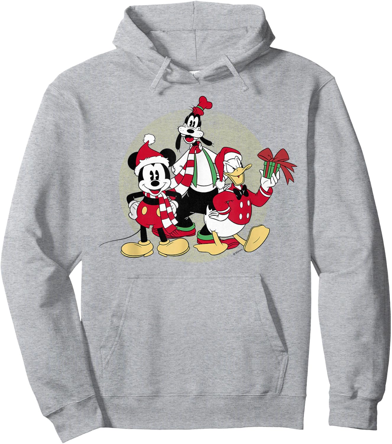 Disney - Mickey Mouse Donald Duck Goofy Christmas Group Hoodie - Hoodie | Ash