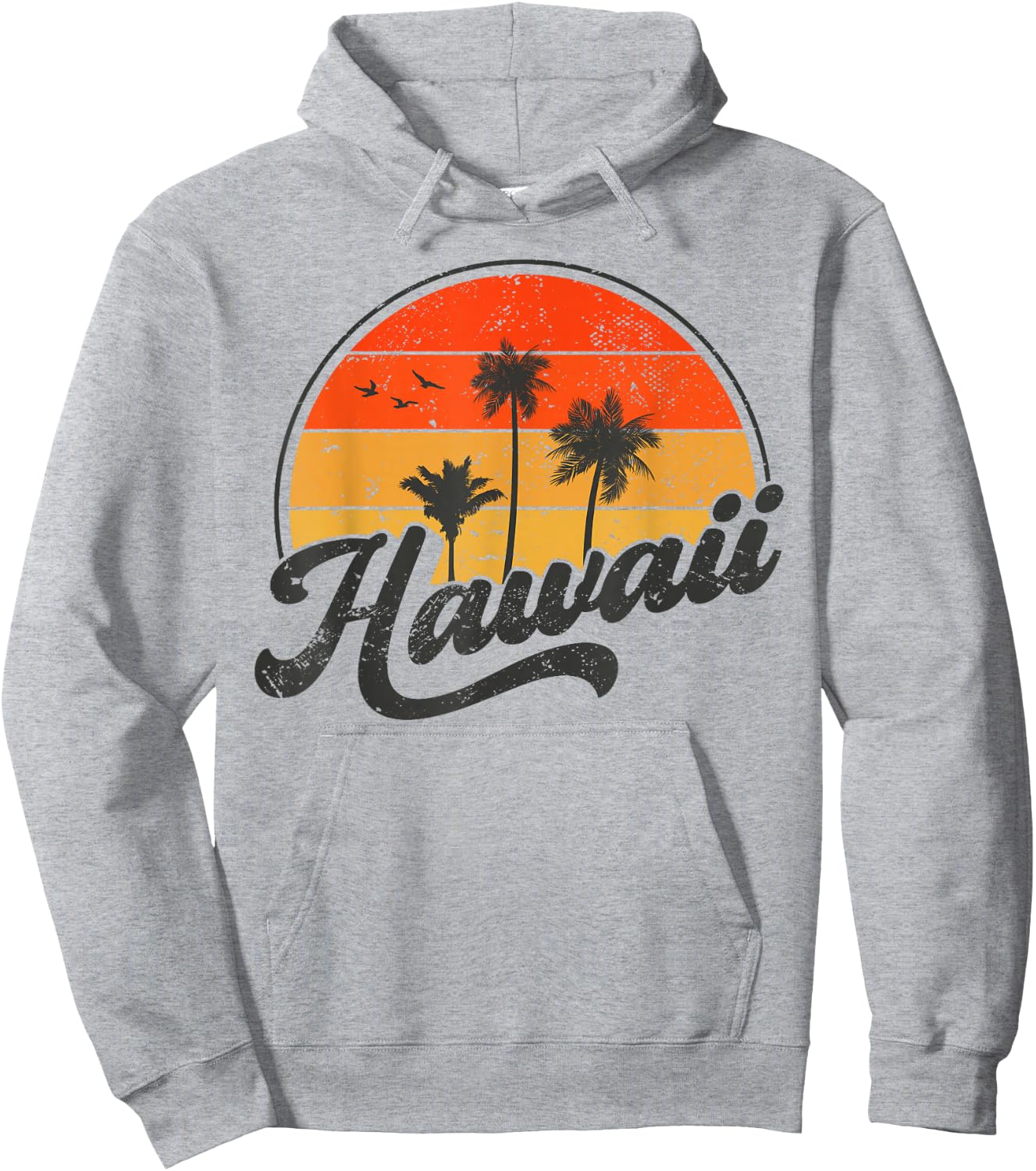 Hawaii Retro Vintage Sunset Hoodie - Hoodie | Ash