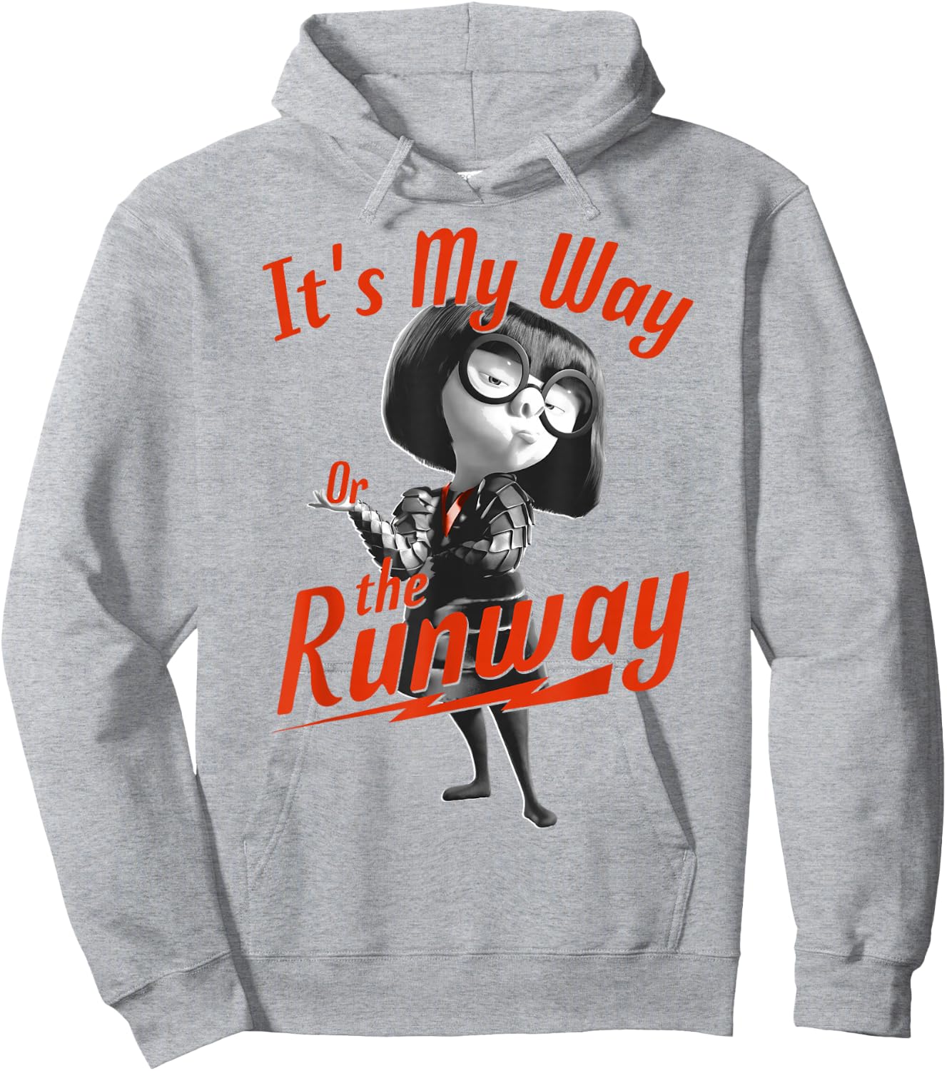 Disney Pixar Incredibles 2 Edna Runway Graphic Hoodie - Hoodie | Ash