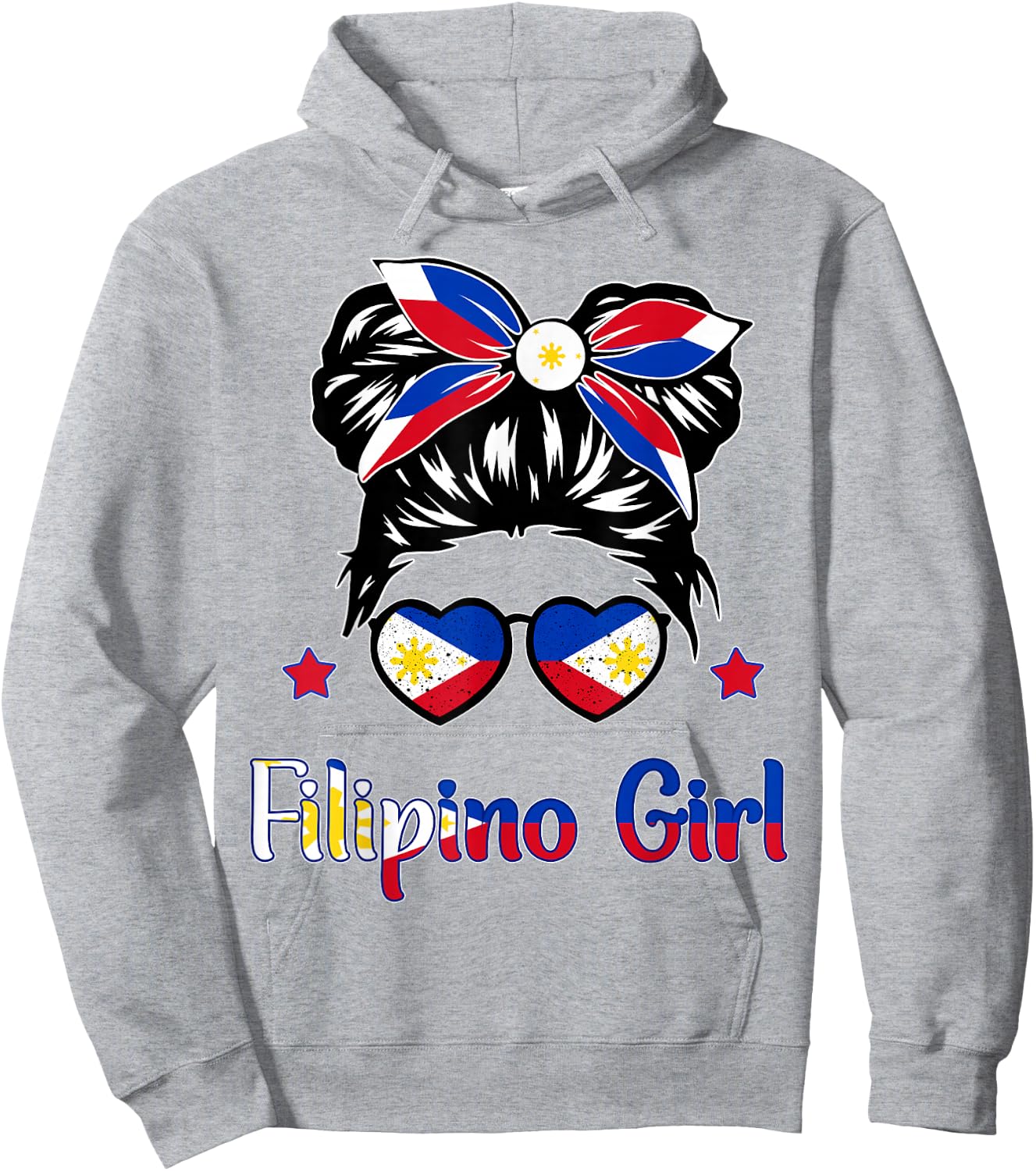 Toddler Filipino Filipina Girl Kid Men Philippine Flag Hoodie - Hoodie | Ash