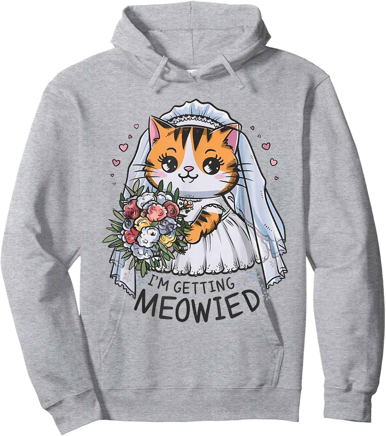 I'm Getting Meowied Bachelorette Party Kawaii Cat Bridesmaid Hoodie - Hoodie | Ash