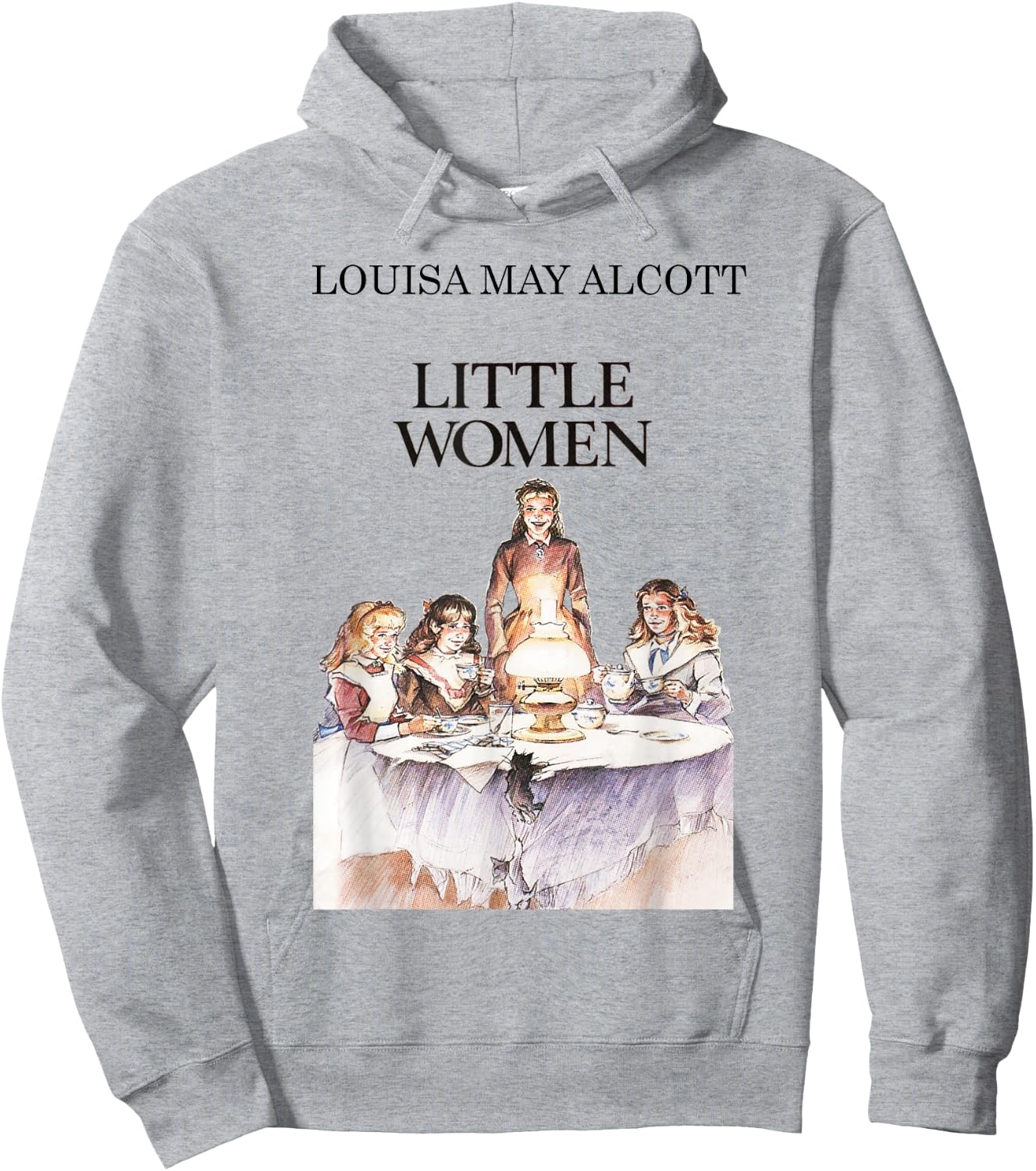Little Women Louisa May Alcott Vintage Book Cover Hoodie - Hoodie | Ash