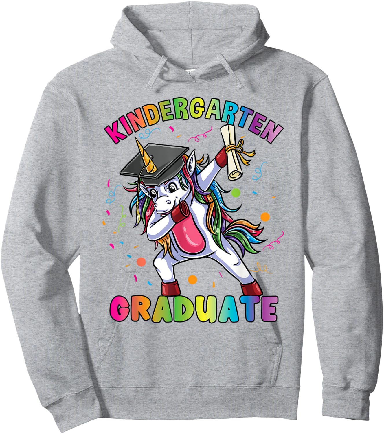 Kindergarten Graduate Unicorn Last Day Of School Hoodie - Hoodie | Ash