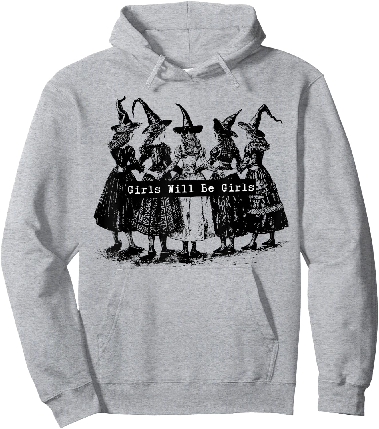Trick Or Treat Witch Witches Girl Will Be Girls Halloween Hoodie - Hoodie | Ash