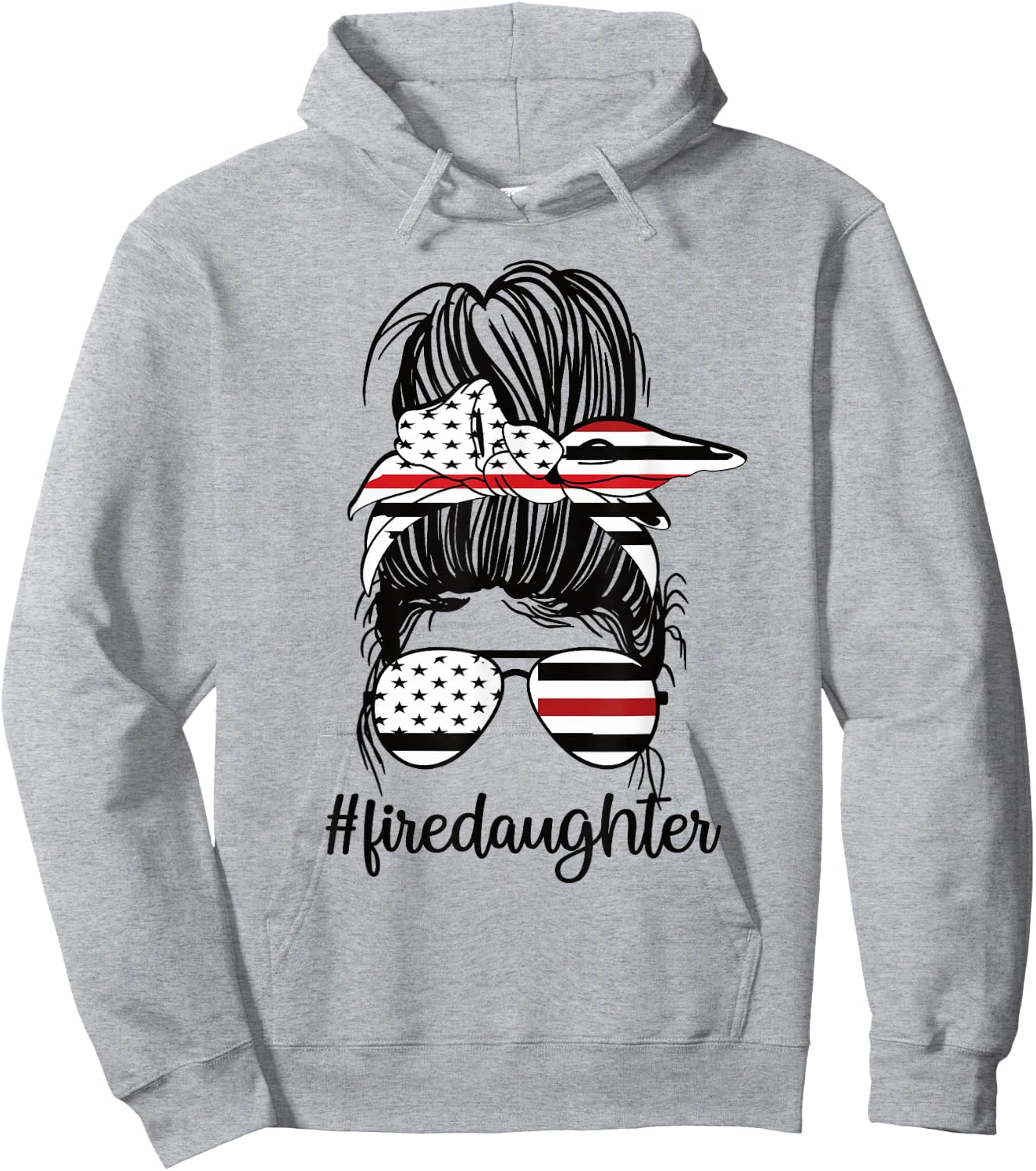 Proud Firefighter Daughter Of A Fireman Daughter Hoodie - Hoodie | Ash