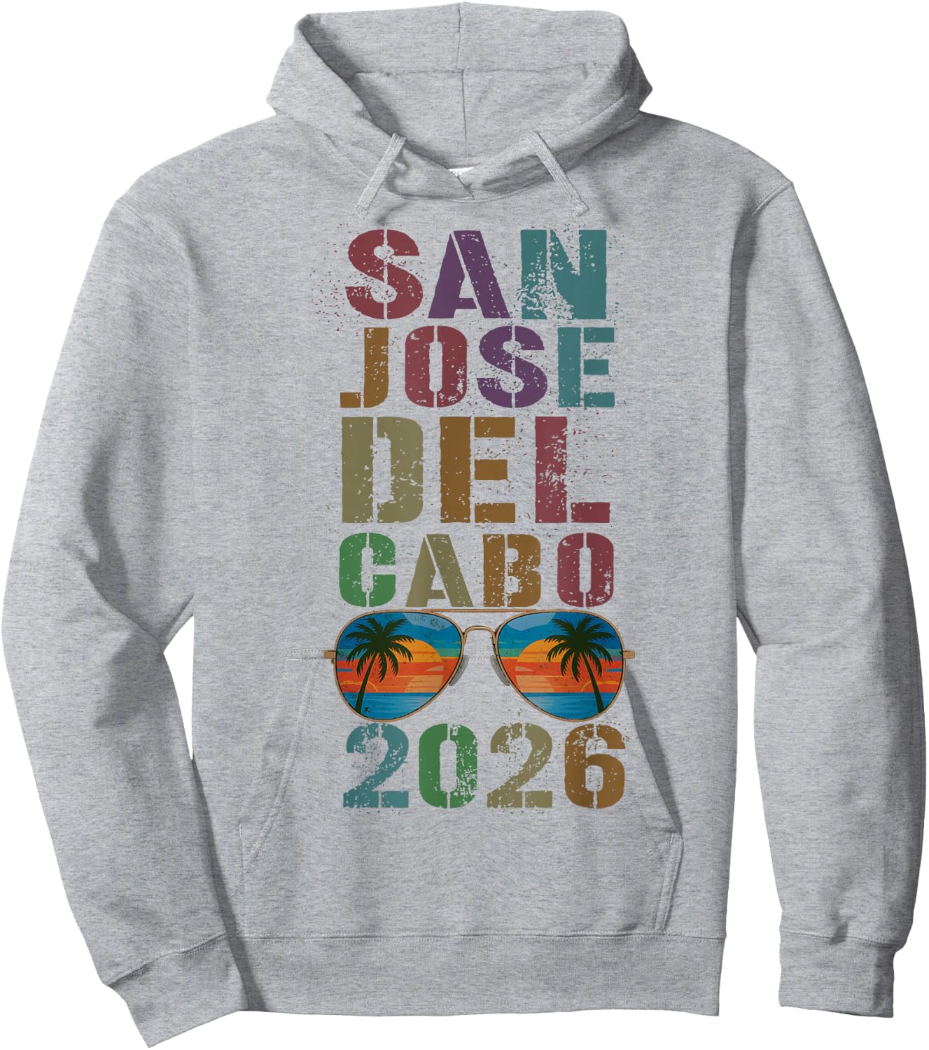 Retro SAN Jose DEL Cabo 2026 Girls Vacation Surfing Trip Hoodie - Hoodie | Ash