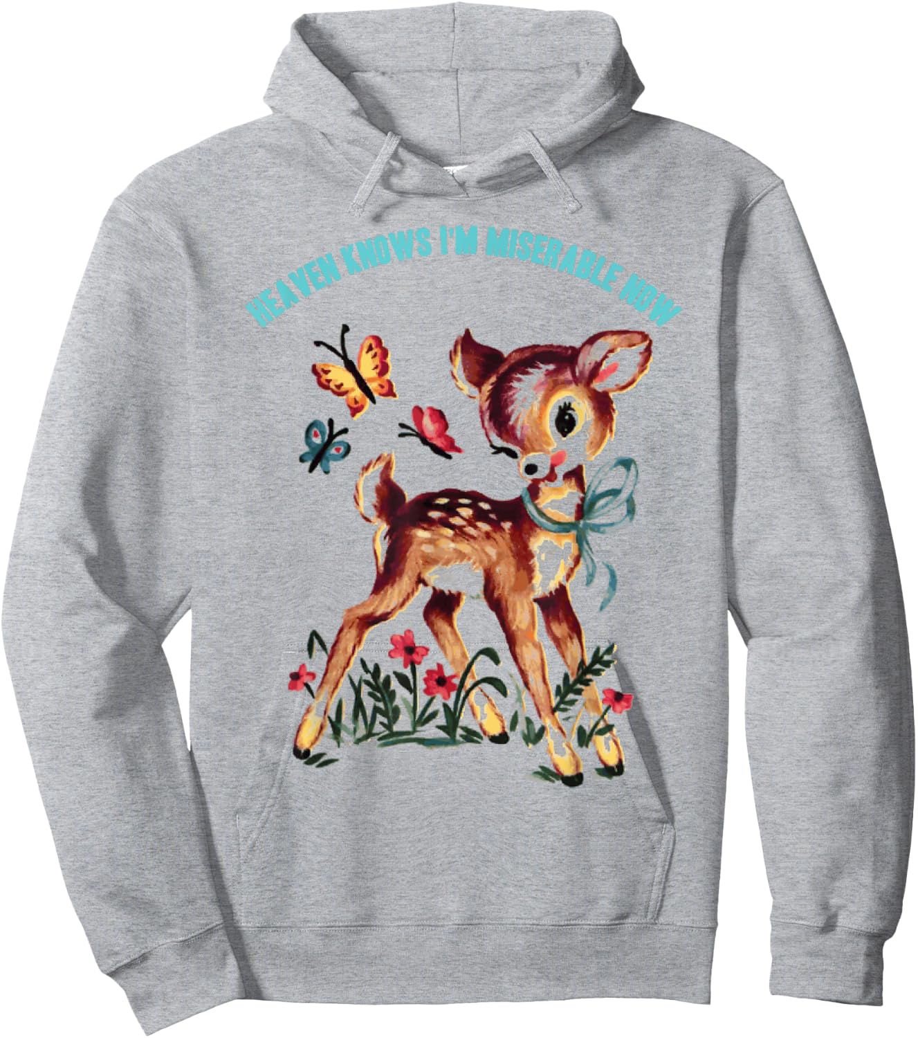 Funny Heaven Knows I'm Miserable Now 80s Vintage Hoodie - Hoodie | Ash
