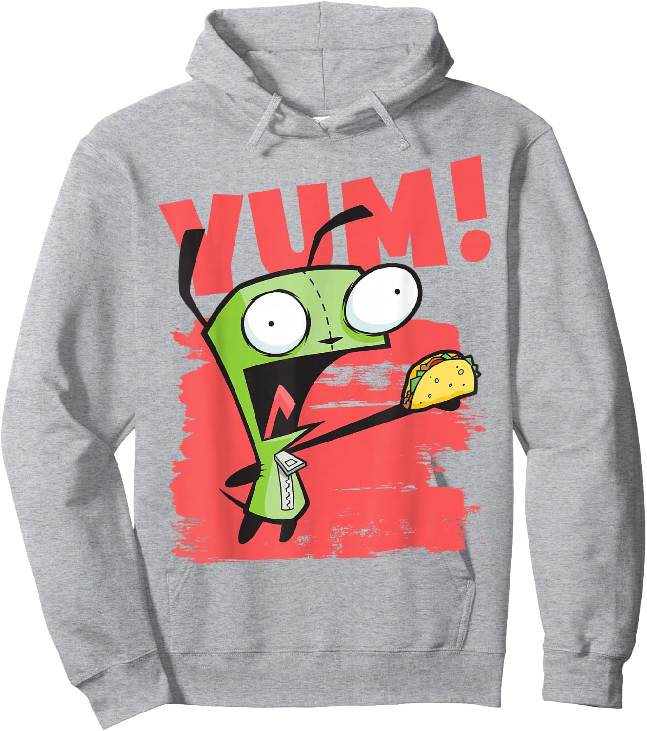 Invader Zim Gir Taco Yum Hoodie - Hoodie | Ash