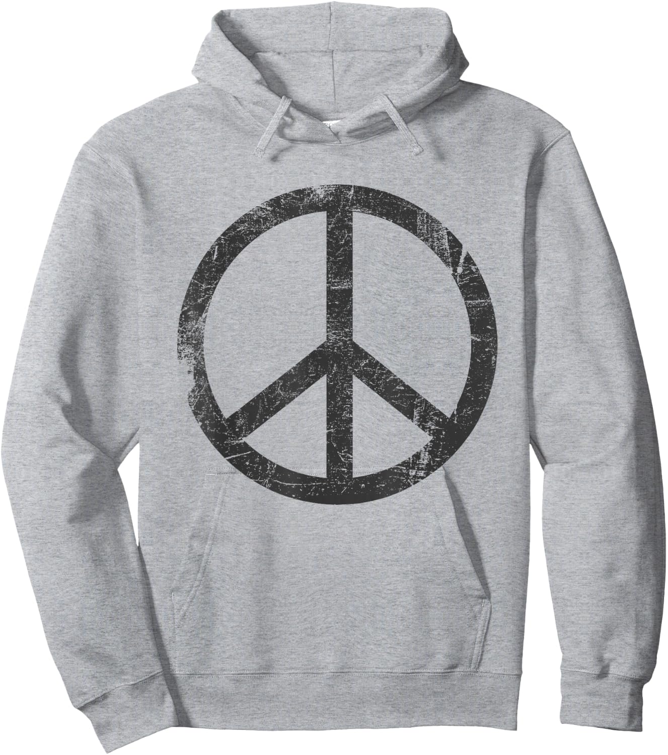Retro Vintage Design Peace Sign Hoodie - Hoodie | Ash