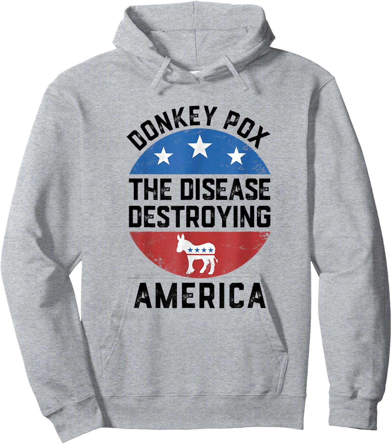 Donkey Pox The Disease Destroying America Donkeypox Back Hoodie - Hoodie | Ash